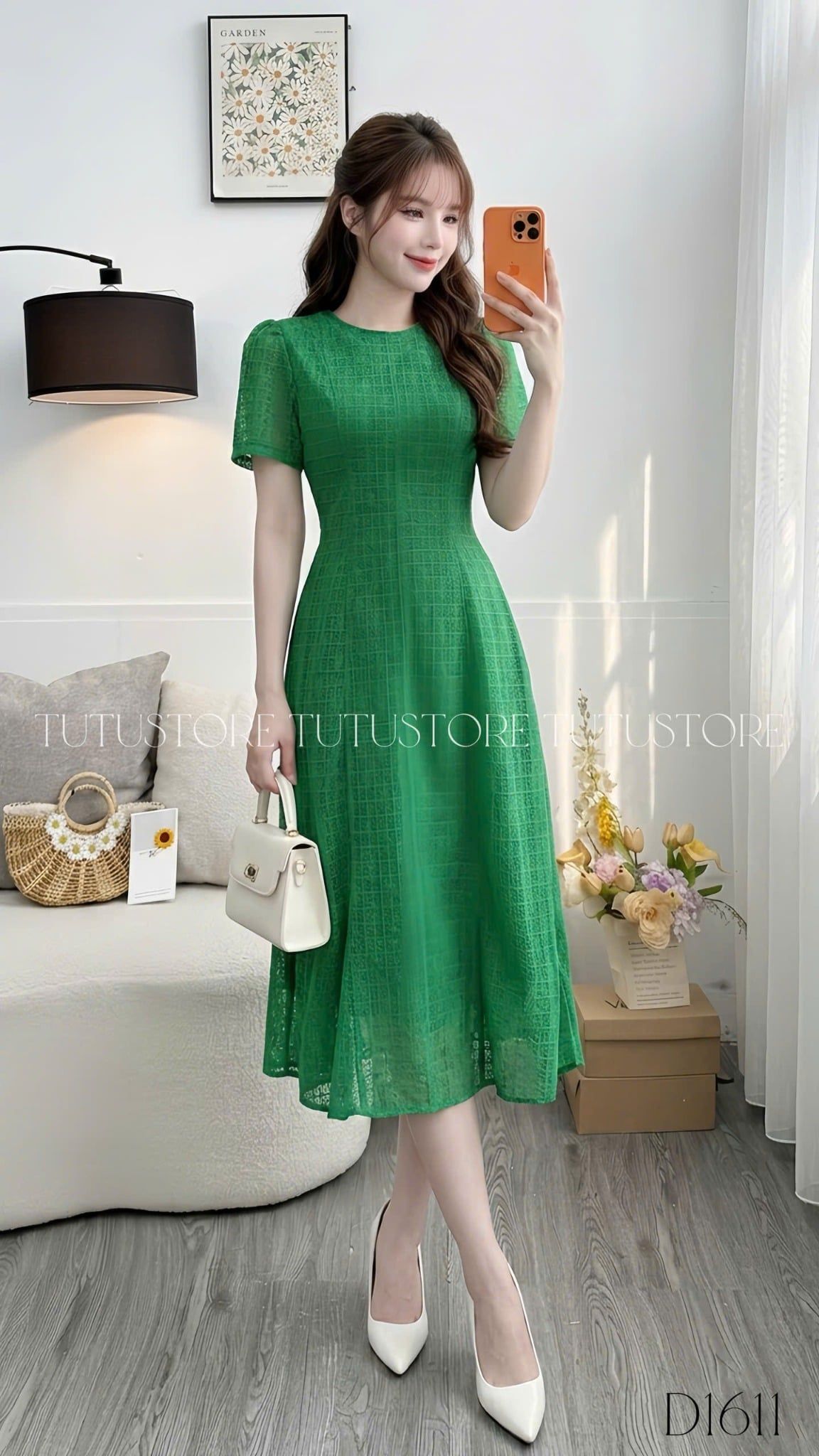 Đầm Thiết Kế Cổ Tròn Dáng Dài Đi Chơi TuTu Store Mã D1611