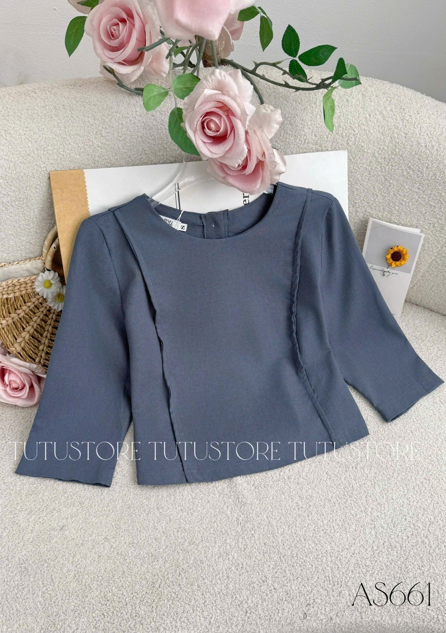 Áo Thiết Kế Nút Sau Thanh Lịch Công Sở TuTu Store Mã AS661