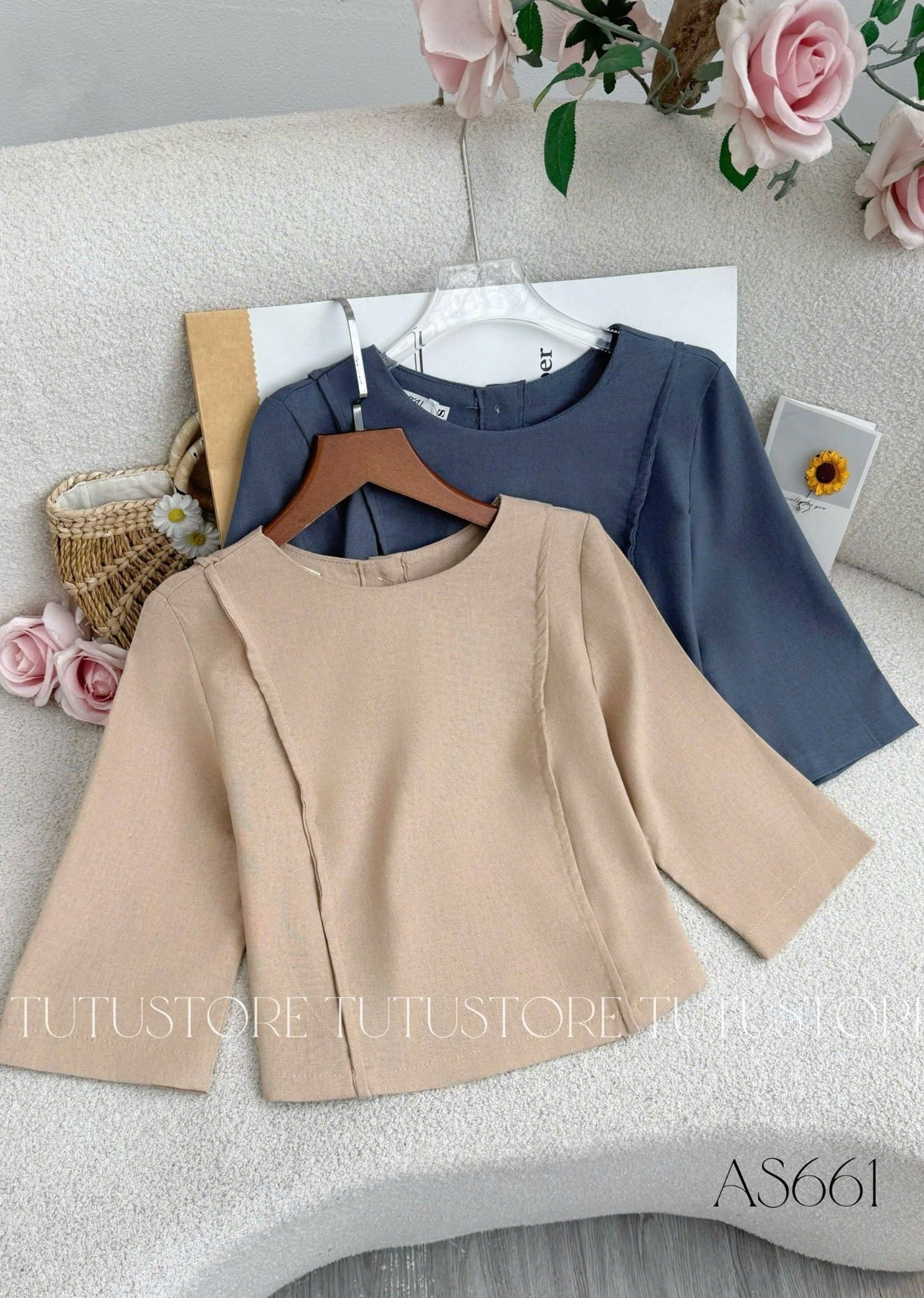 Áo Thiết Kế Nút Sau Thanh Lịch Công Sở TuTu Store Mã AS661