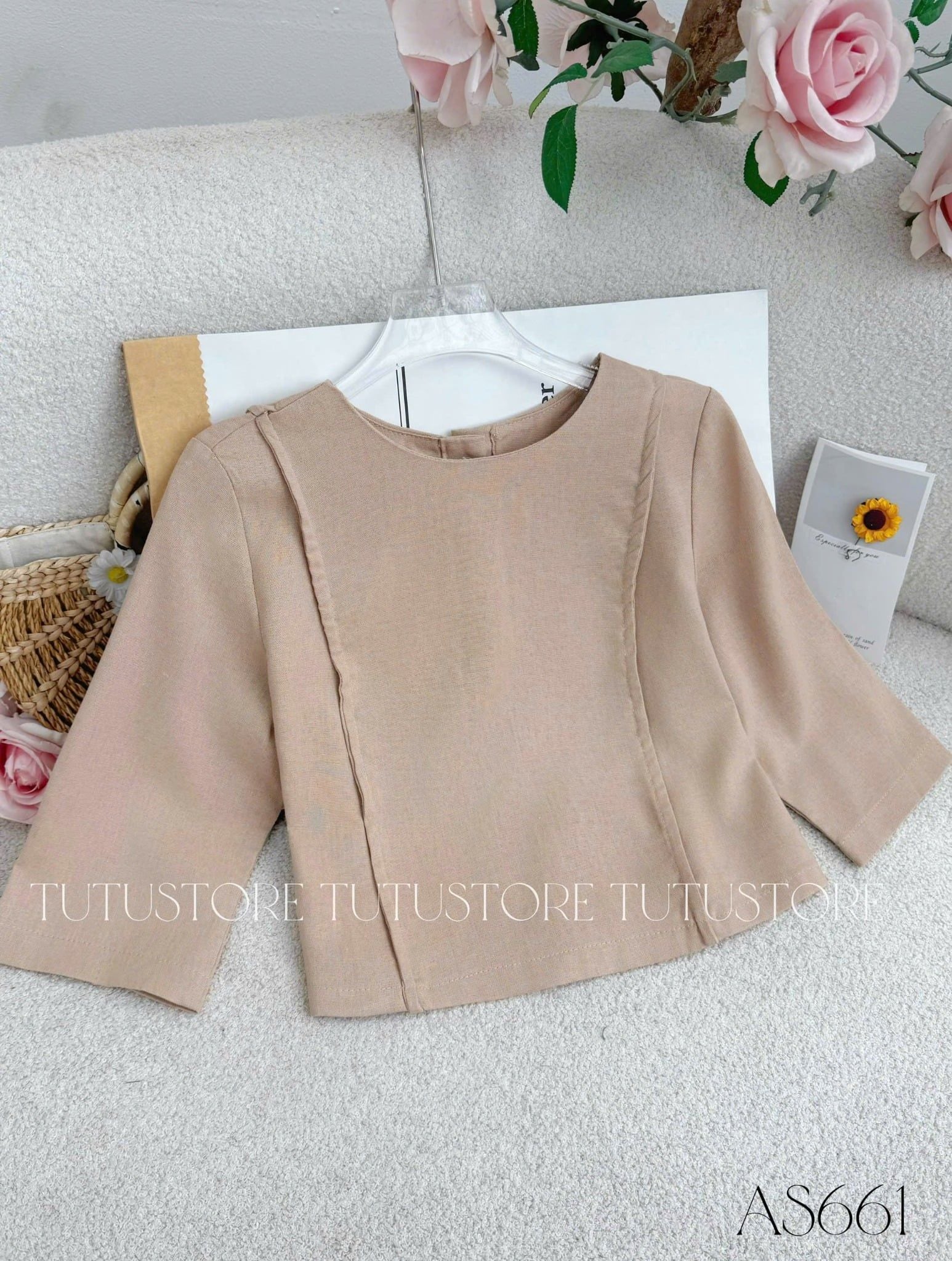 Áo Thiết Kế Nút Sau Thanh Lịch Công Sở TuTu Store Mã AS661