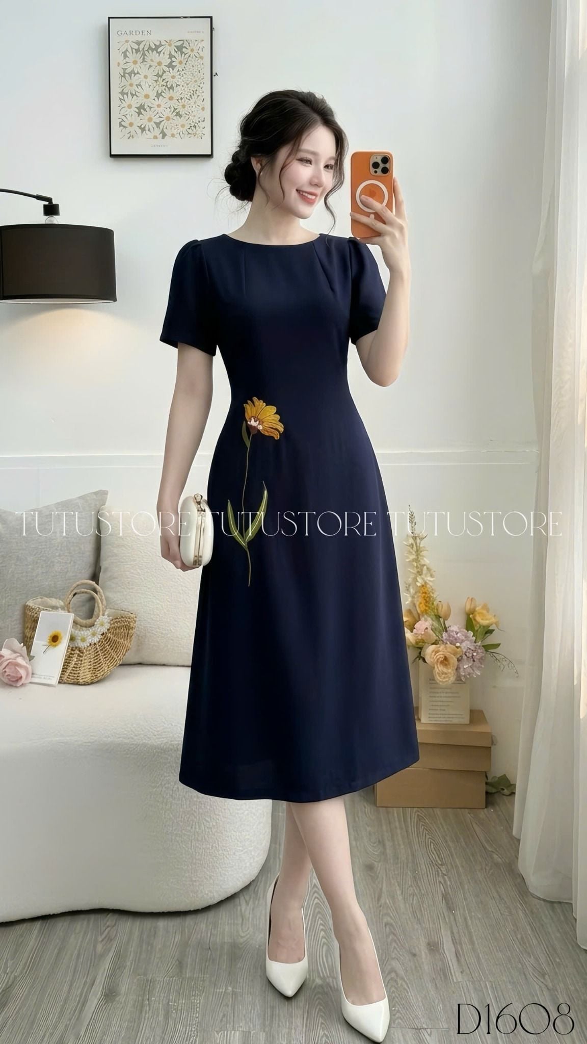 Đầm Thiết Kế Dáng Dài Đi Chơi TuTu Store Mã D1608