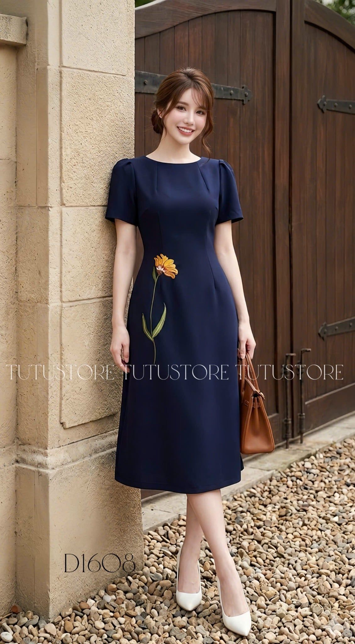Đầm Thiết Kế Dáng Dài Đi Chơi TuTu Store Mã D1608