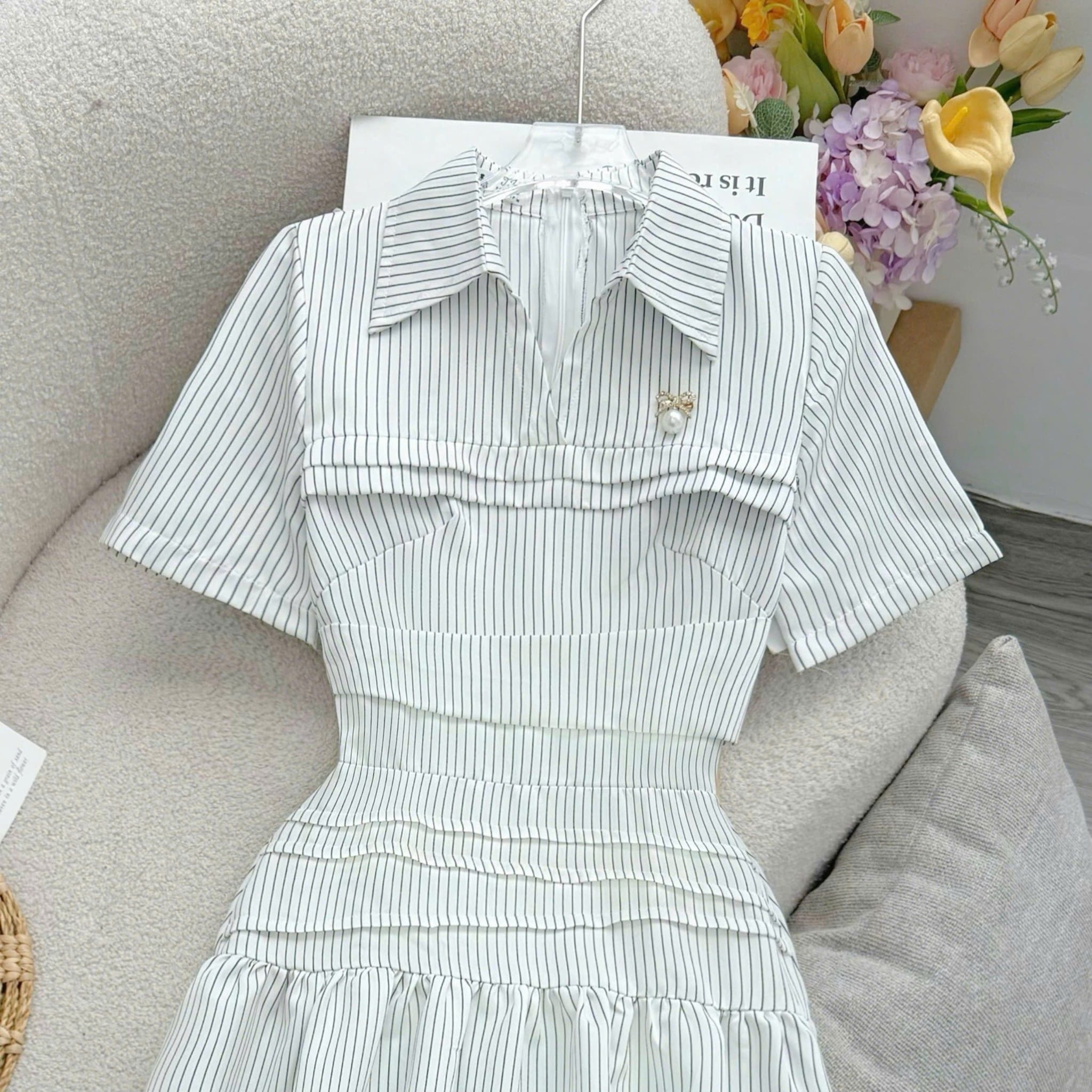 Đầm Thiết Kế Cổ Sơ Mi Dáng Dài Công Sở TuTu Store Mã D1627