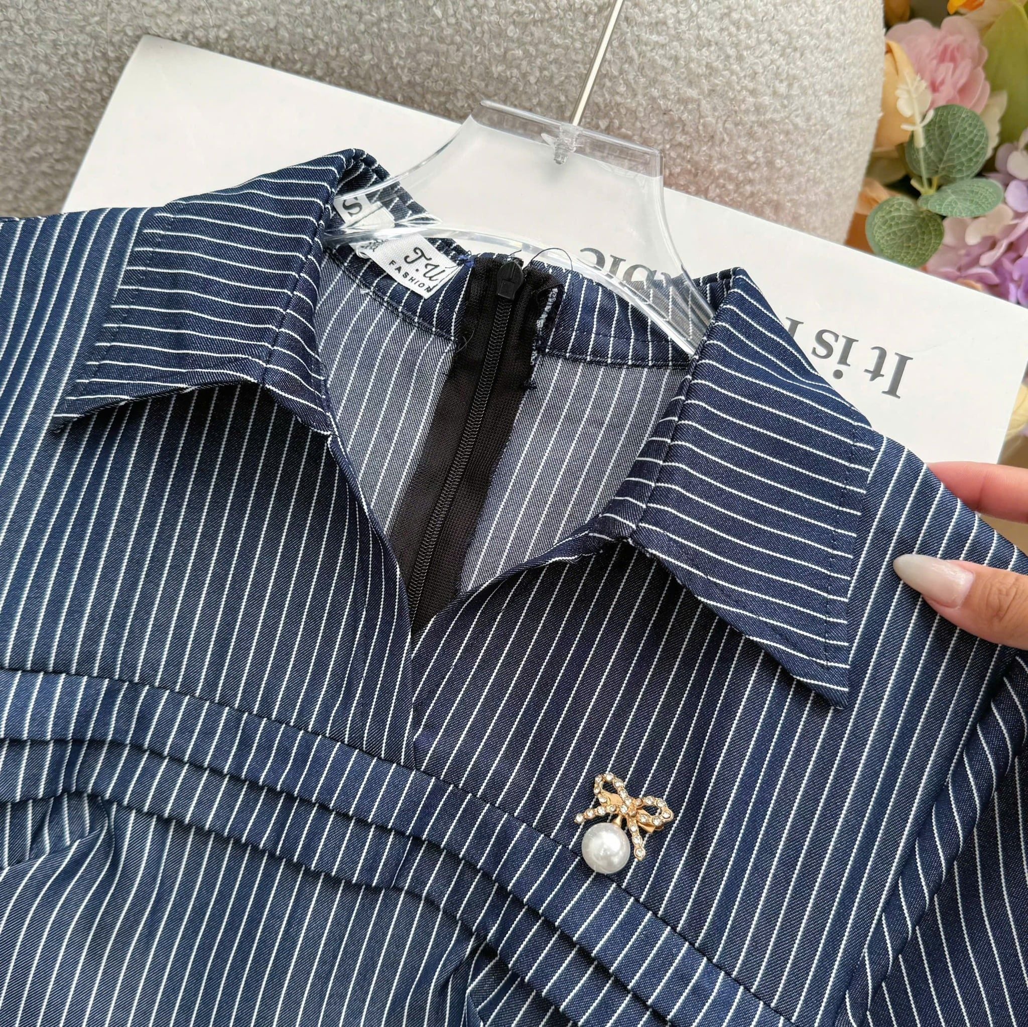 Đầm Thiết Kế Cổ Sơ Mi Dáng Dài Công Sở TuTu Store Mã D1627