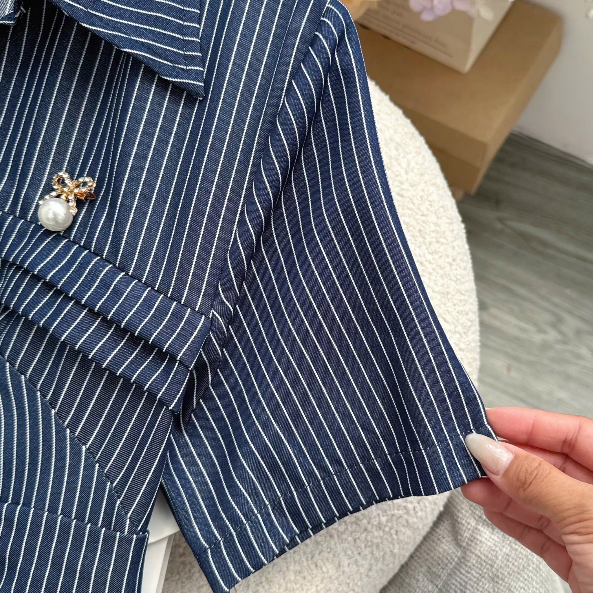 Đầm Thiết Kế Cổ Sơ Mi Dáng Dài Công Sở TuTu Store Mã D1627