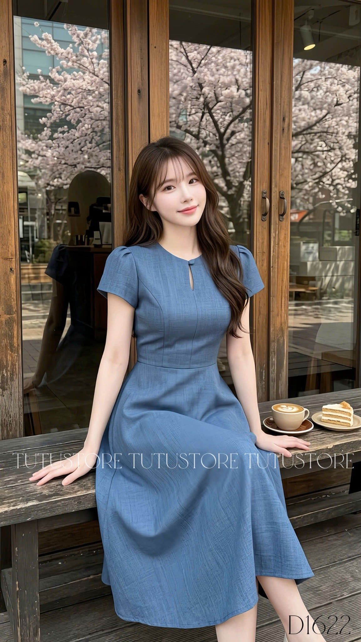 Đầm Thiết Kế Cổ Tròn Dáng Xòe Nhẹ Nhàng Công Sở TuTu Store Mã D1622