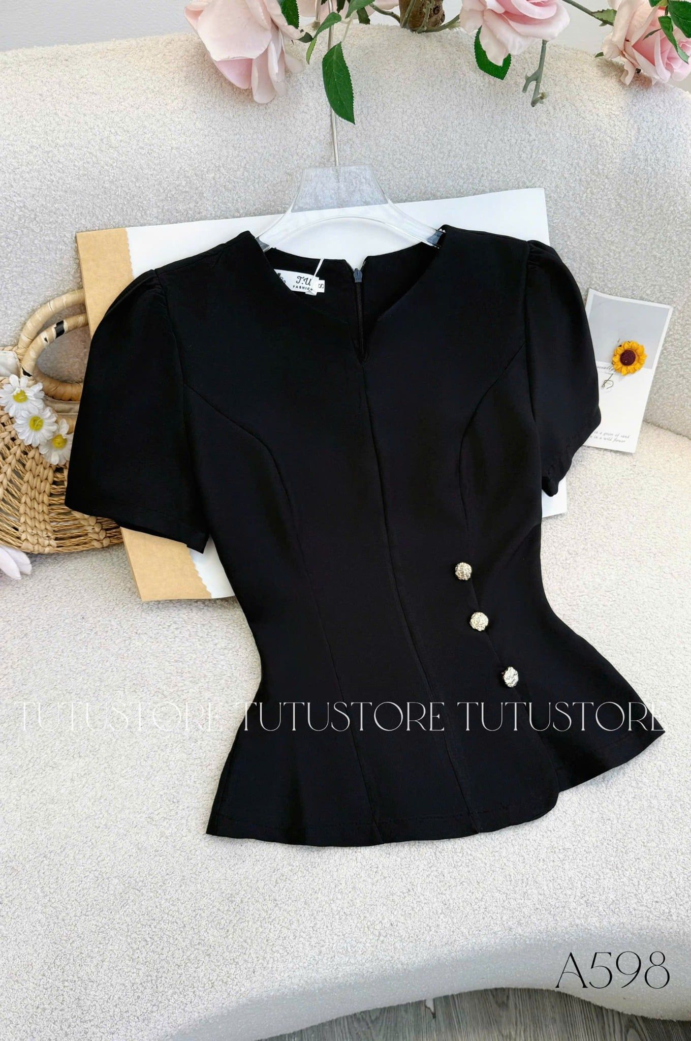 Áo Thiết Kế Dáng Peplum Công Sở TuTu Store Mã A598