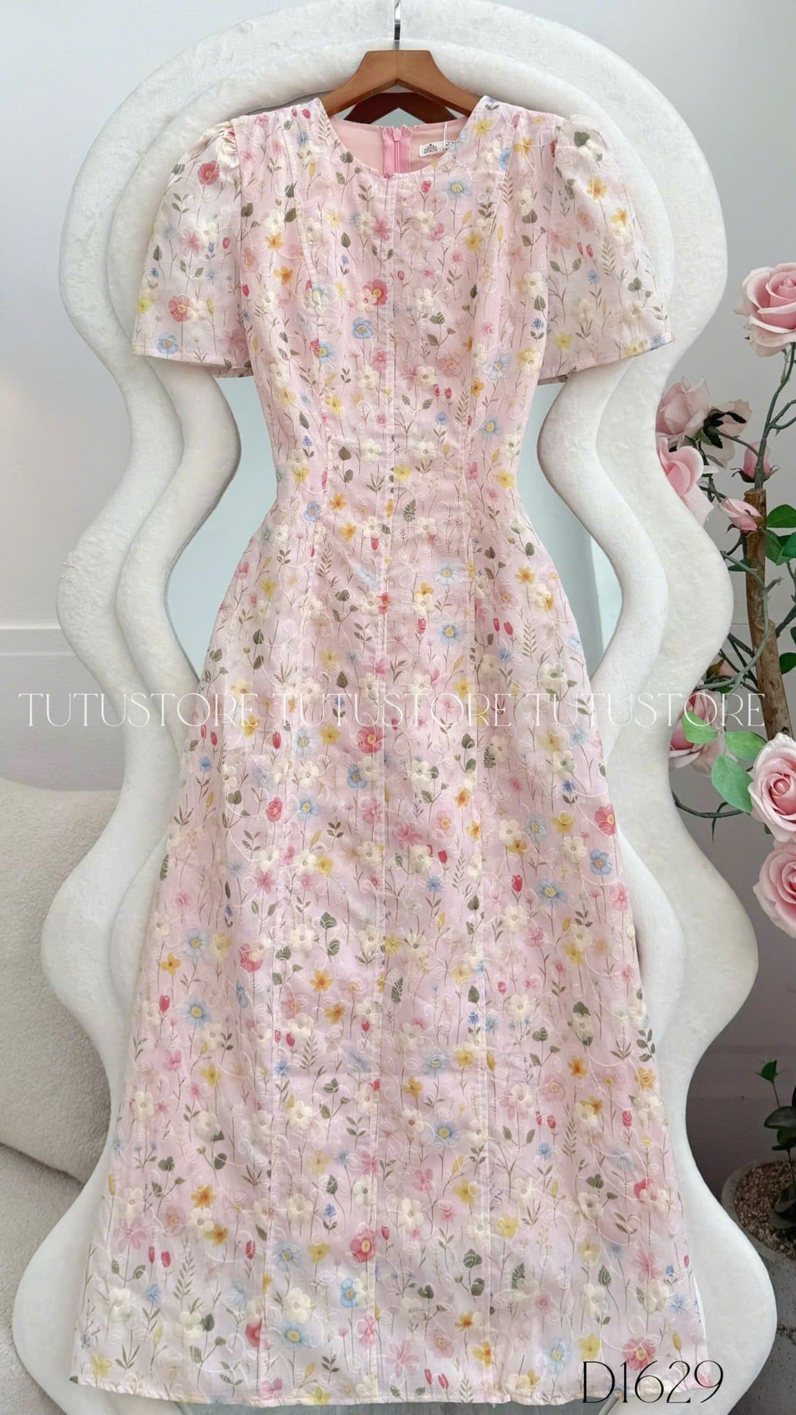 Đầm Thiết Kế Dáng Chữ A Đi Chơi TuTu Store Mã D1629