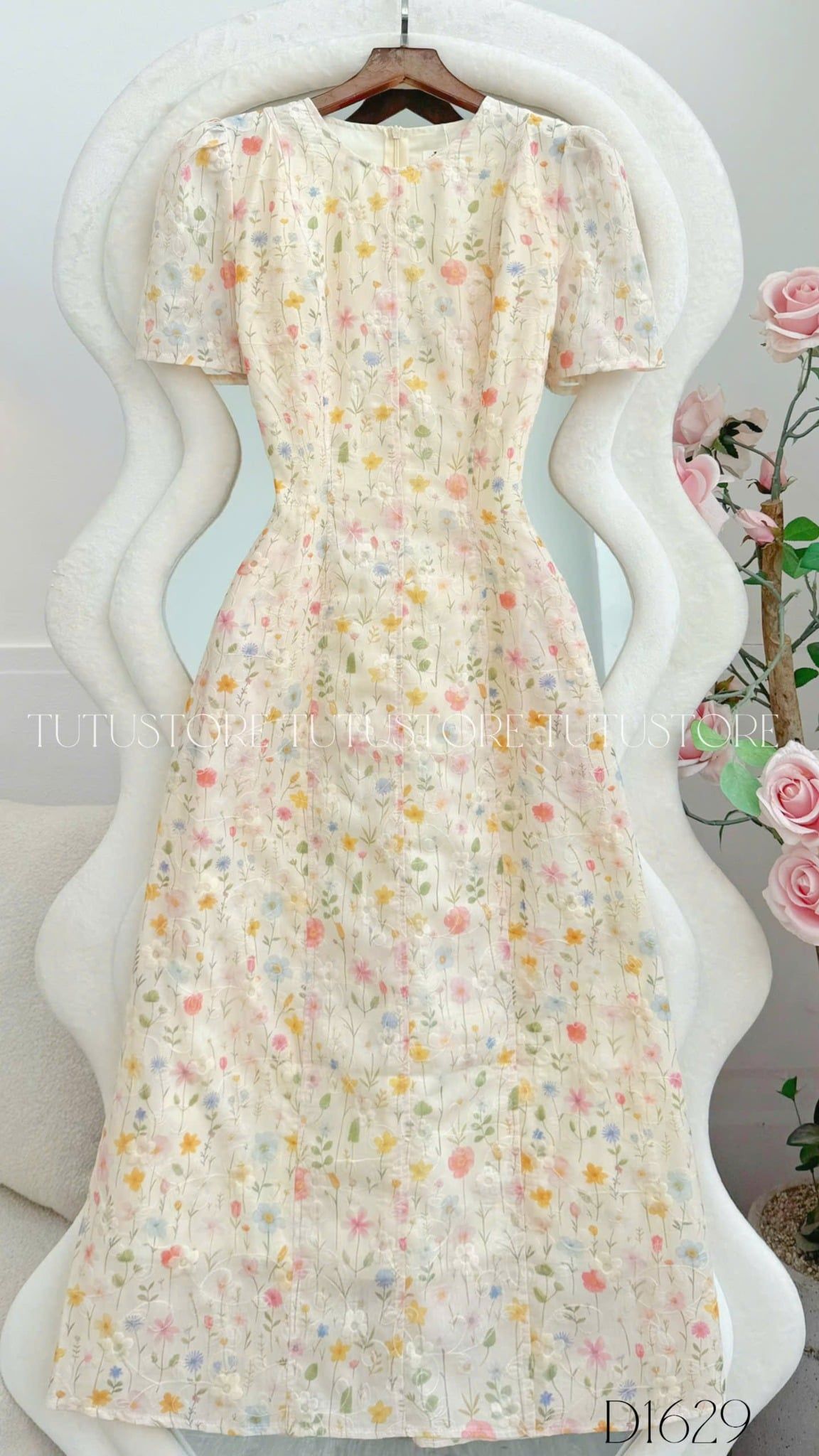 Đầm Thiết Kế Dáng Chữ A Đi Chơi TuTu Store Mã D1629