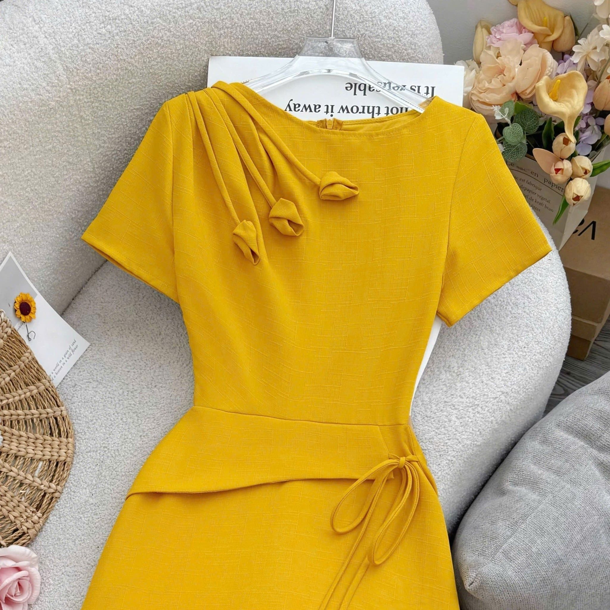 Đầm Thiết Kế Kiểu Hoa Nổi Dáng Dài Đi Tiệc TuTu Store Mã D1624