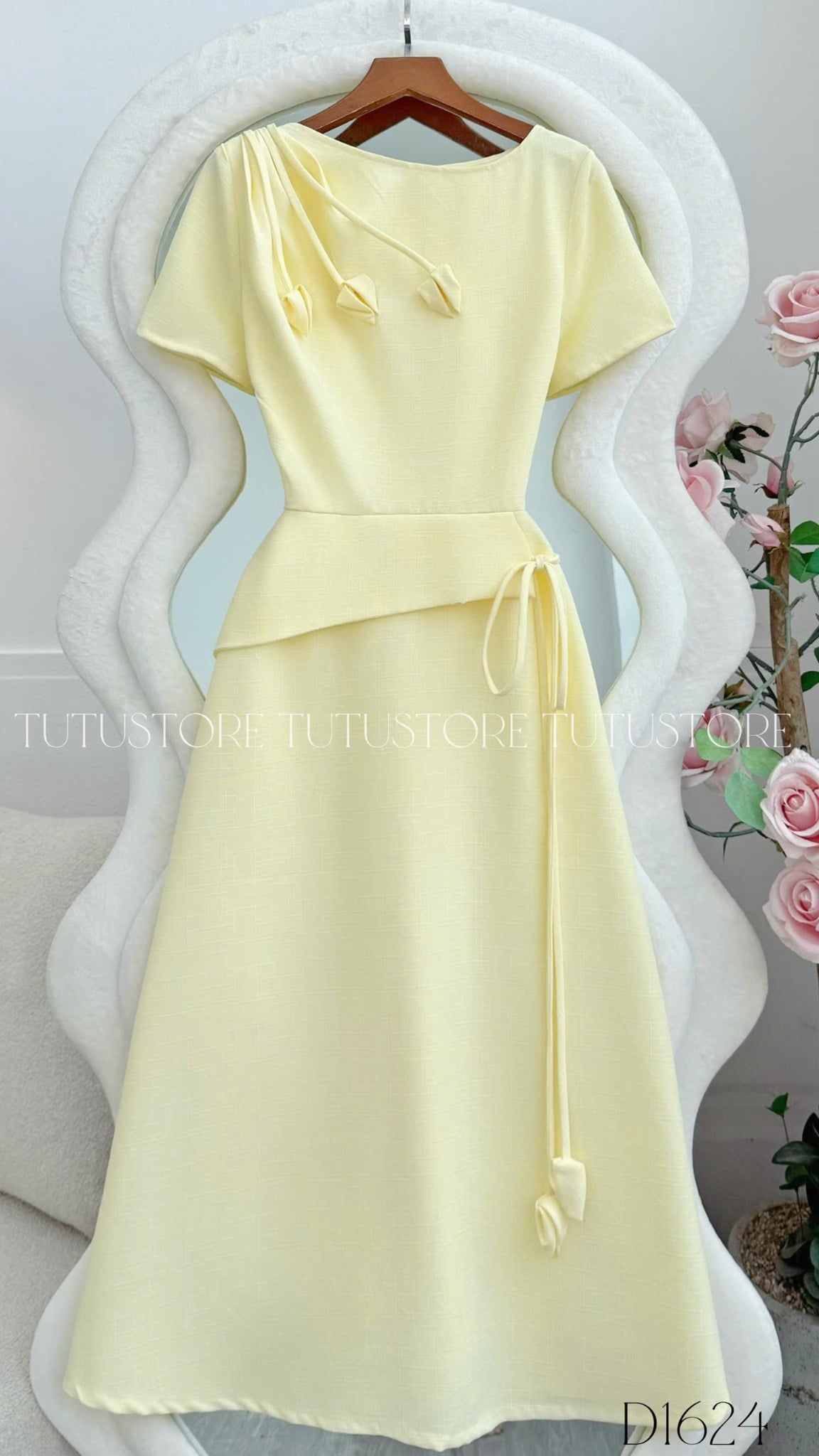 Đầm Thiết Kế Kiểu Hoa Nổi Dáng Dài Đi Tiệc TuTu Store Mã D1624