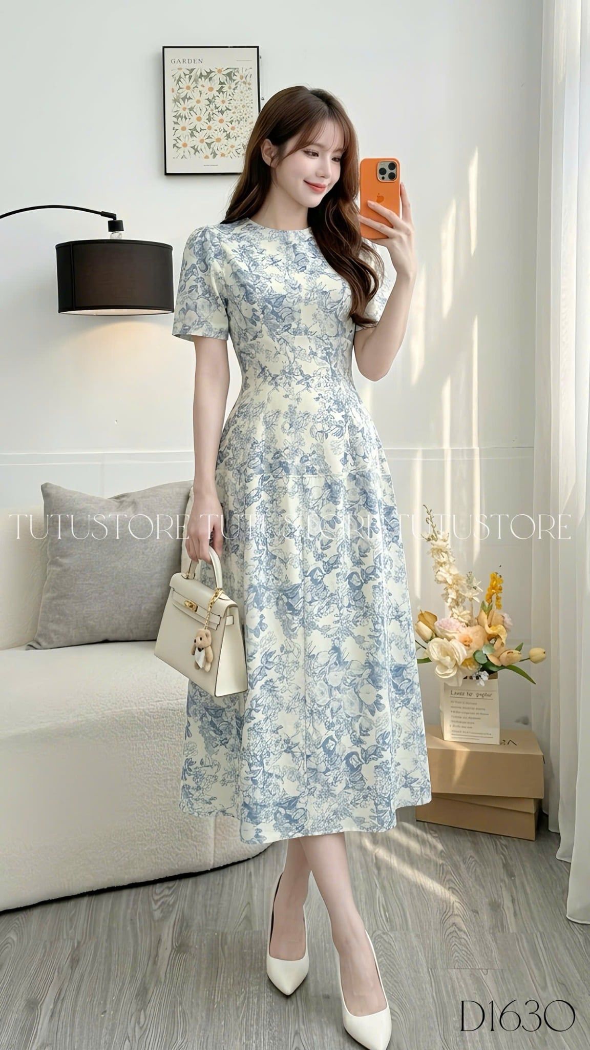 Đầm Thiết Kế Cổ Tròn Dáng Dài Đi Chơi TuTu Store Mã D1630