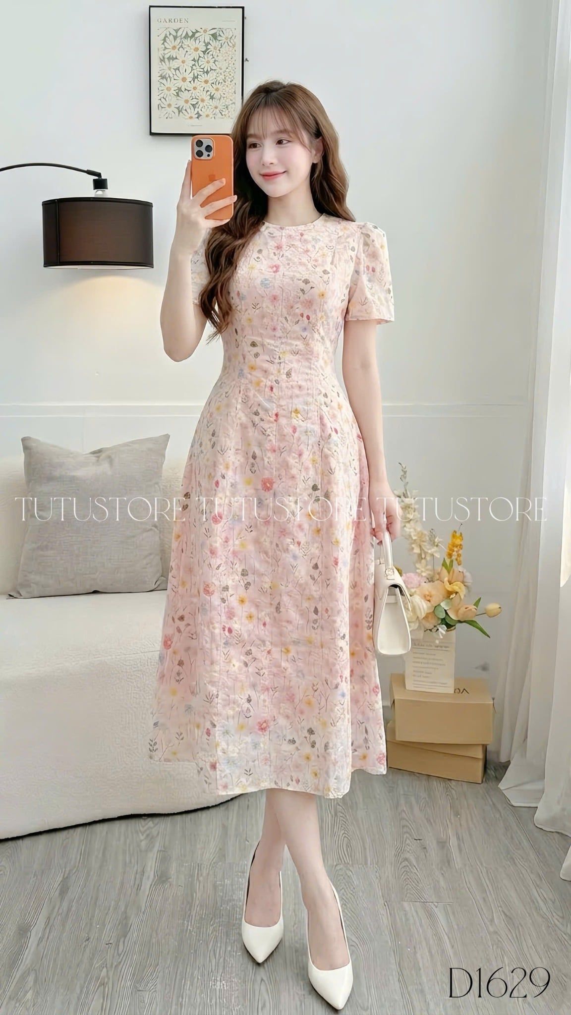 Đầm Thiết Kế Dáng Chữ A Đi Chơi TuTu Store Mã D1629
