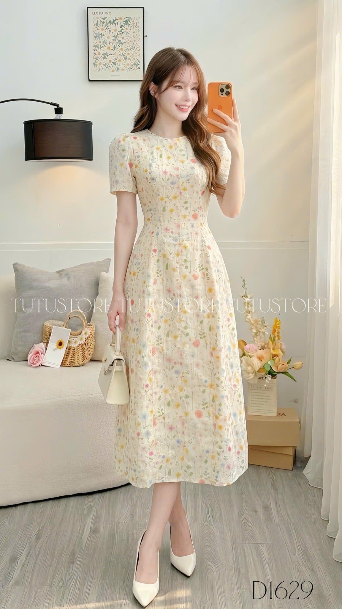 Đầm Thiết Kế Dáng Chữ A Đi Chơi TuTu Store Mã D1629