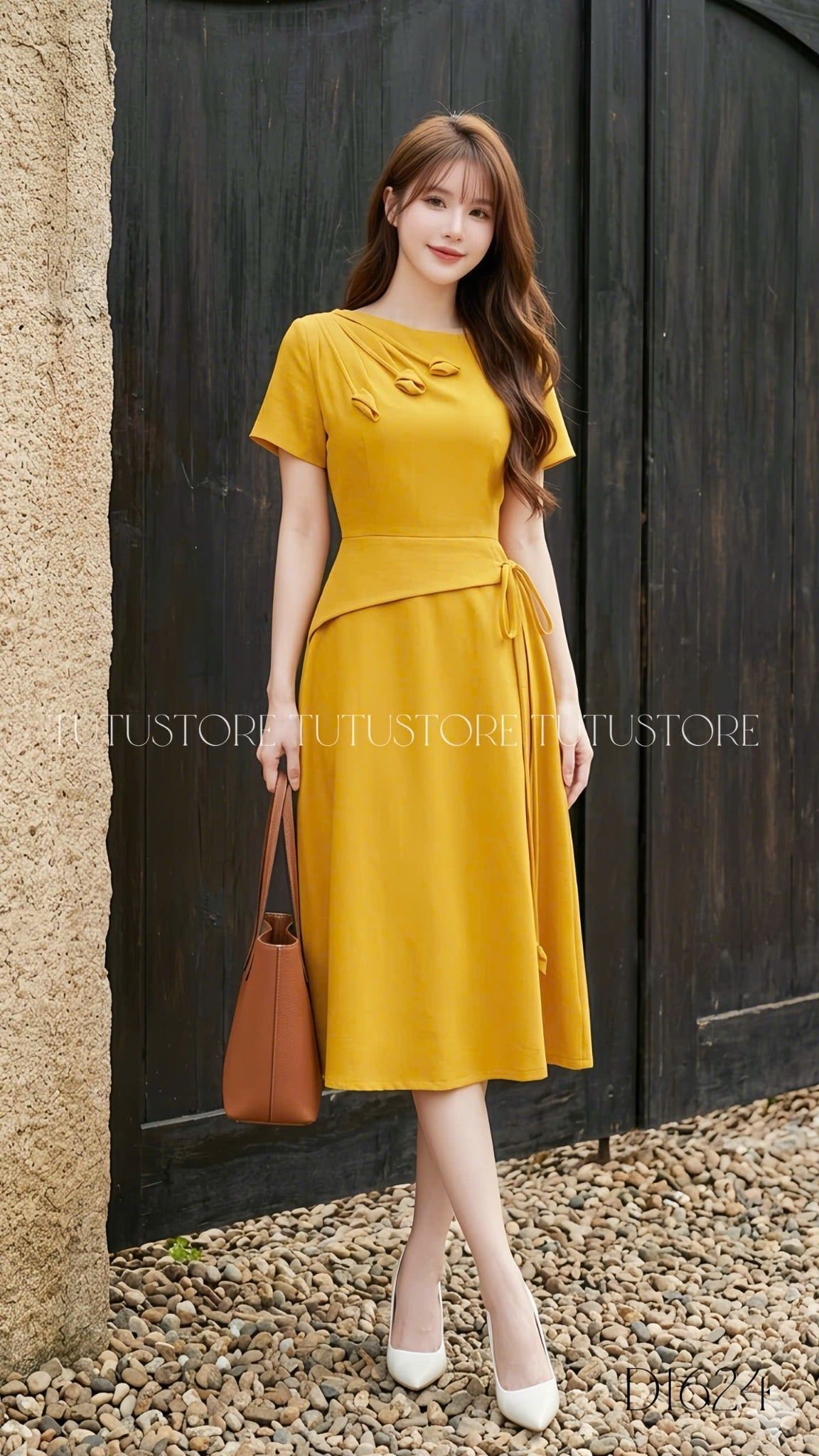 Đầm Thiết Kế Kiểu Hoa Nổi Dáng Dài Đi Tiệc TuTu Store Mã D1624