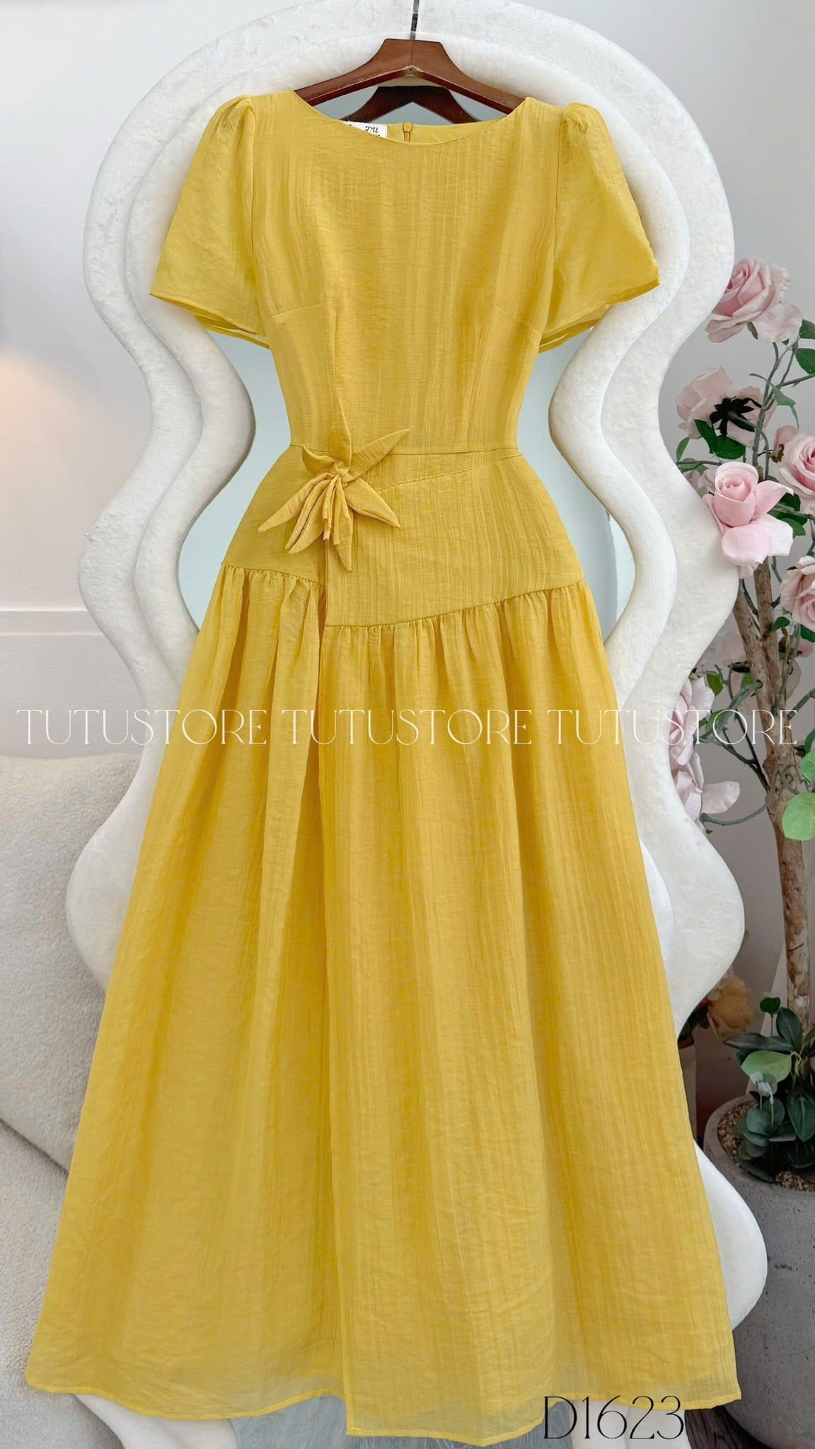 Đầm Xinh Thiết Kế Cổ Tròn Dáng Dài Nhẹ Nhàng Đi Chơi TuTu Store Mã D1623