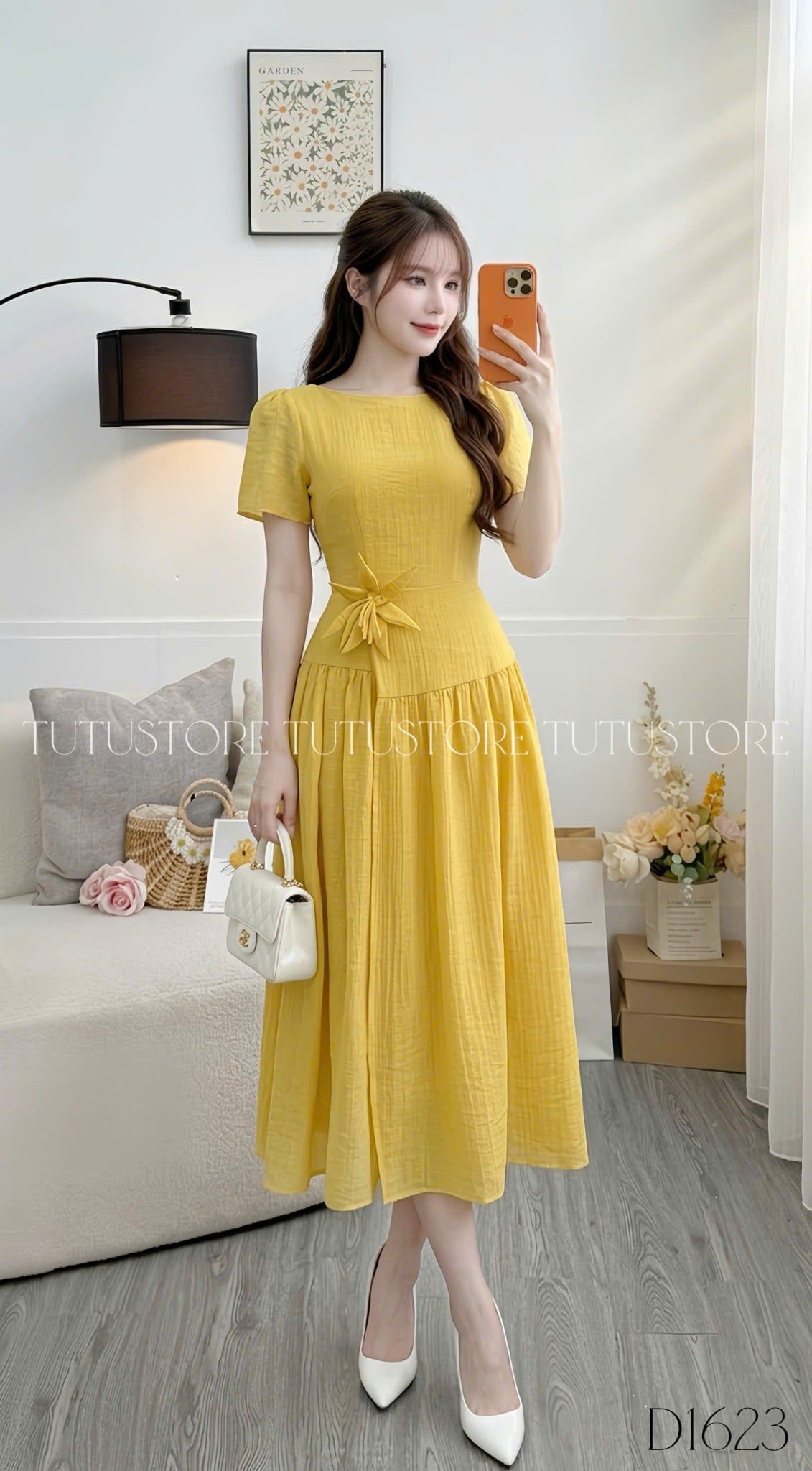 Đầm Xinh Thiết Kế Cổ Tròn Dáng Dài Nhẹ Nhàng Đi Chơi TuTu Store Mã D1623