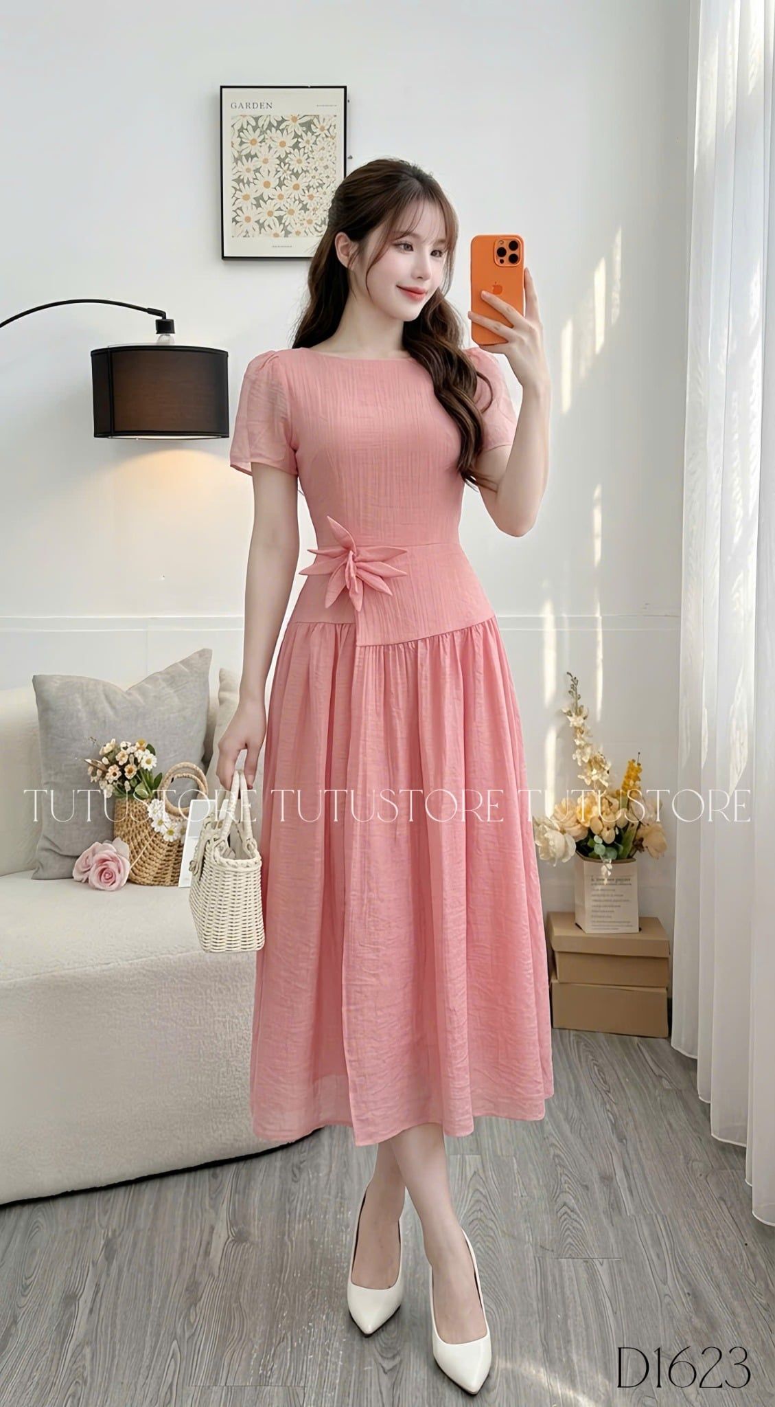 Đầm Xinh Thiết Kế Cổ Tròn Dáng Dài Nhẹ Nhàng Đi Chơi TuTu Store Mã D1623