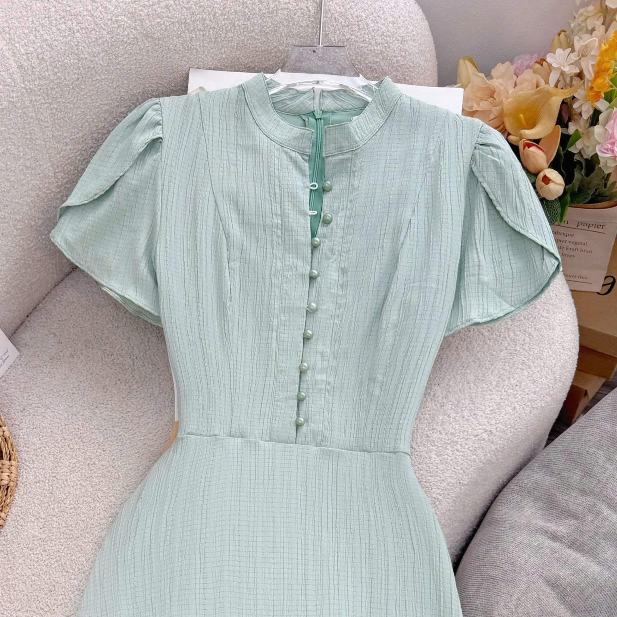 Đầm Thiết Kế Cổ Tròn Dáng Dài Đi Chơi TuTu Store Mã D1610