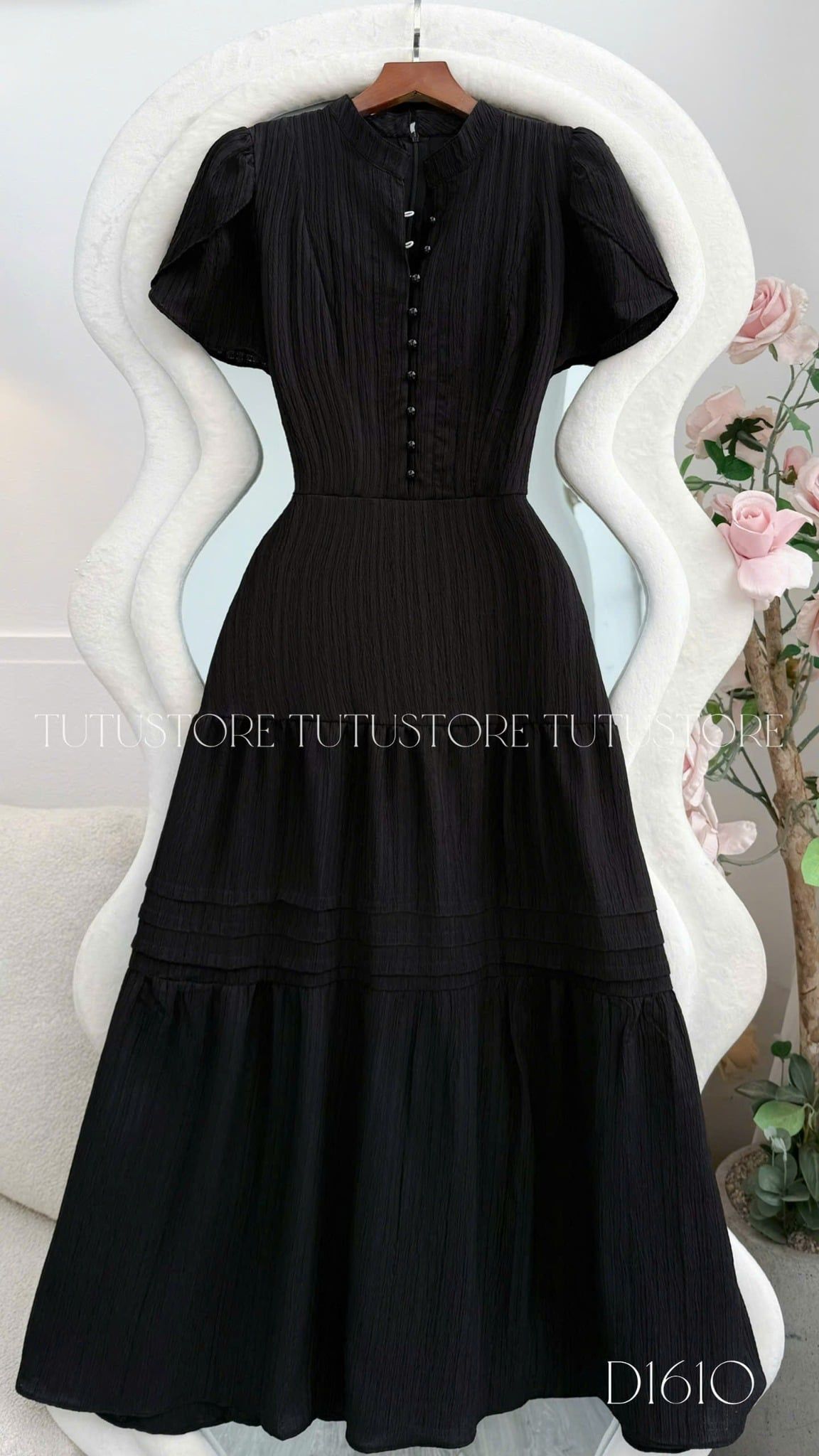 Đầm Thiết Kế Cổ Tròn Dáng Dài Đi Chơi TuTu Store Mã D1610