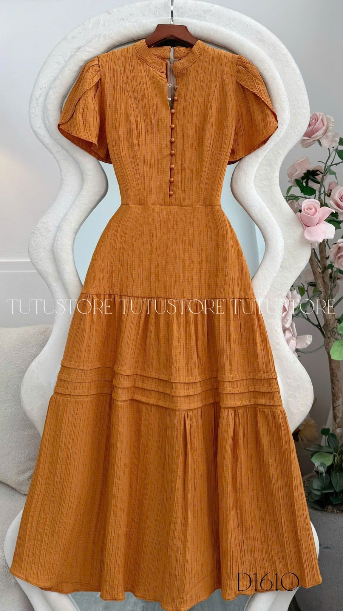 Đầm Thiết Kế Cổ Tròn Dáng Dài Đi Chơi TuTu Store Mã D1610