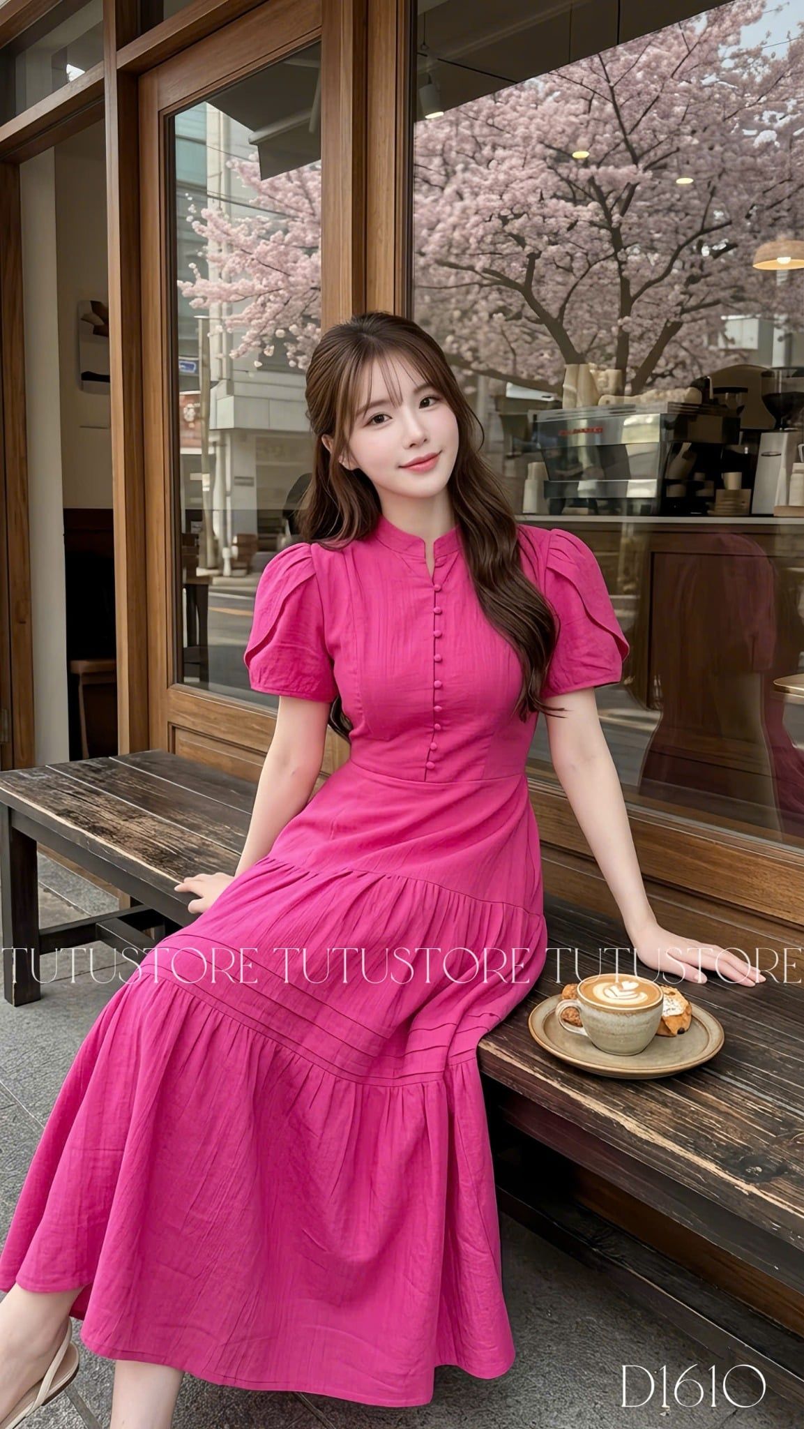 Đầm Thiết Kế Cổ Tròn Dáng Dài Đi Chơi TuTu Store Mã D1610