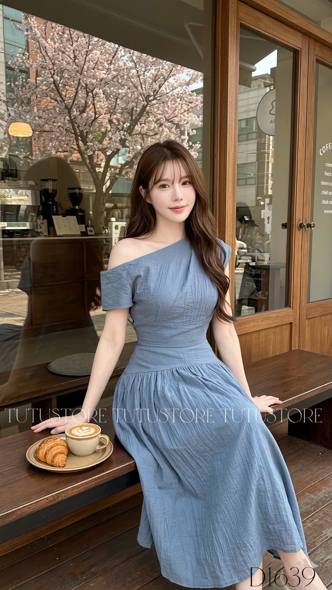 Đầm Thiết Kế Lệch Vai Dáng Xòe Nhẹ Nhàng Đi Chơi TuTu Store Mã D1639