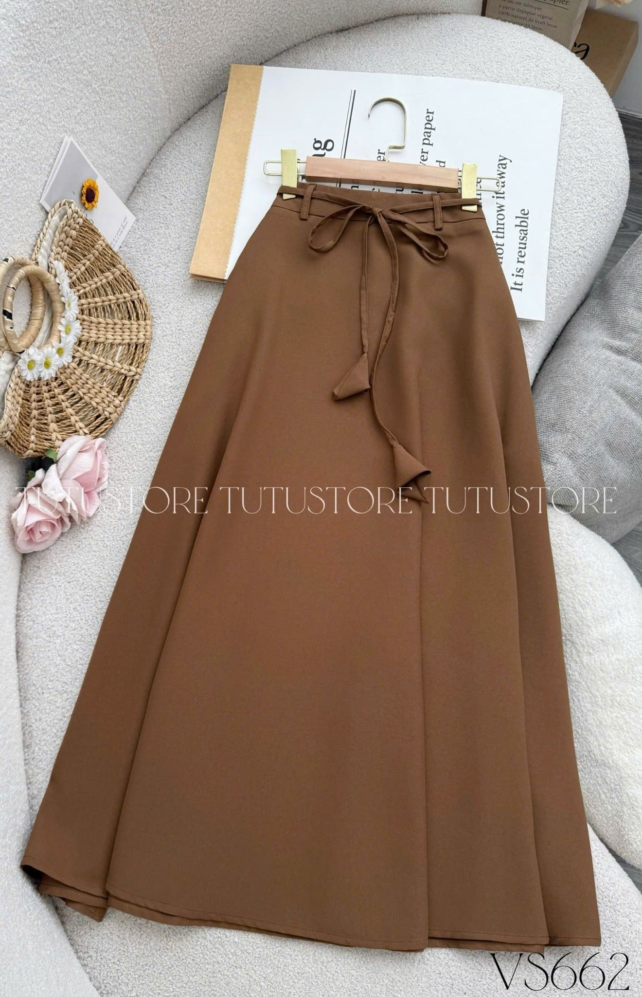 Chân Váy Thiết Kế Dáng Dài Thanh Lịch Công Sở TuTu Store Mã VS662