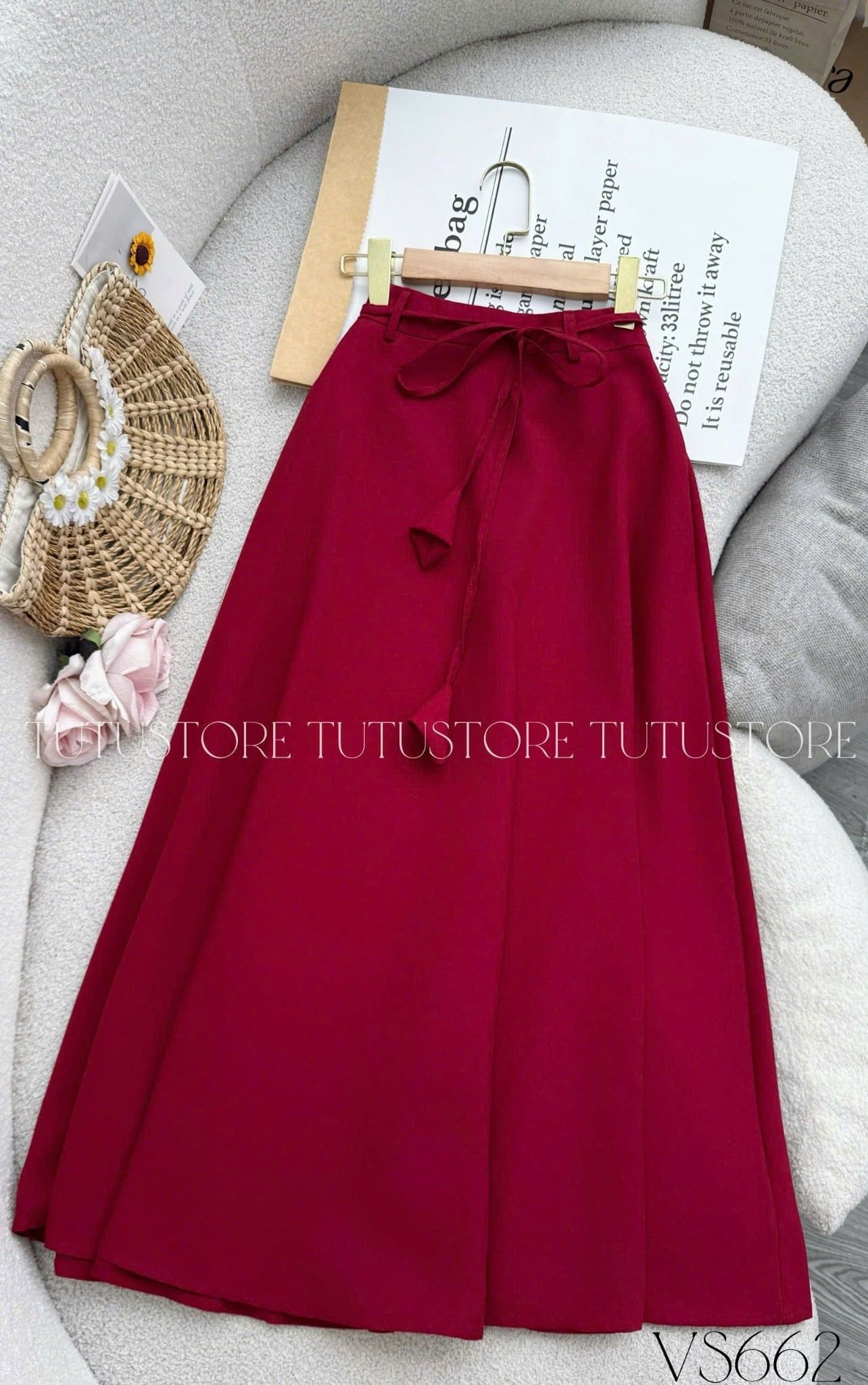 Chân Váy Thiết Kế Dáng Dài Thanh Lịch Công Sở TuTu Store Mã VS662