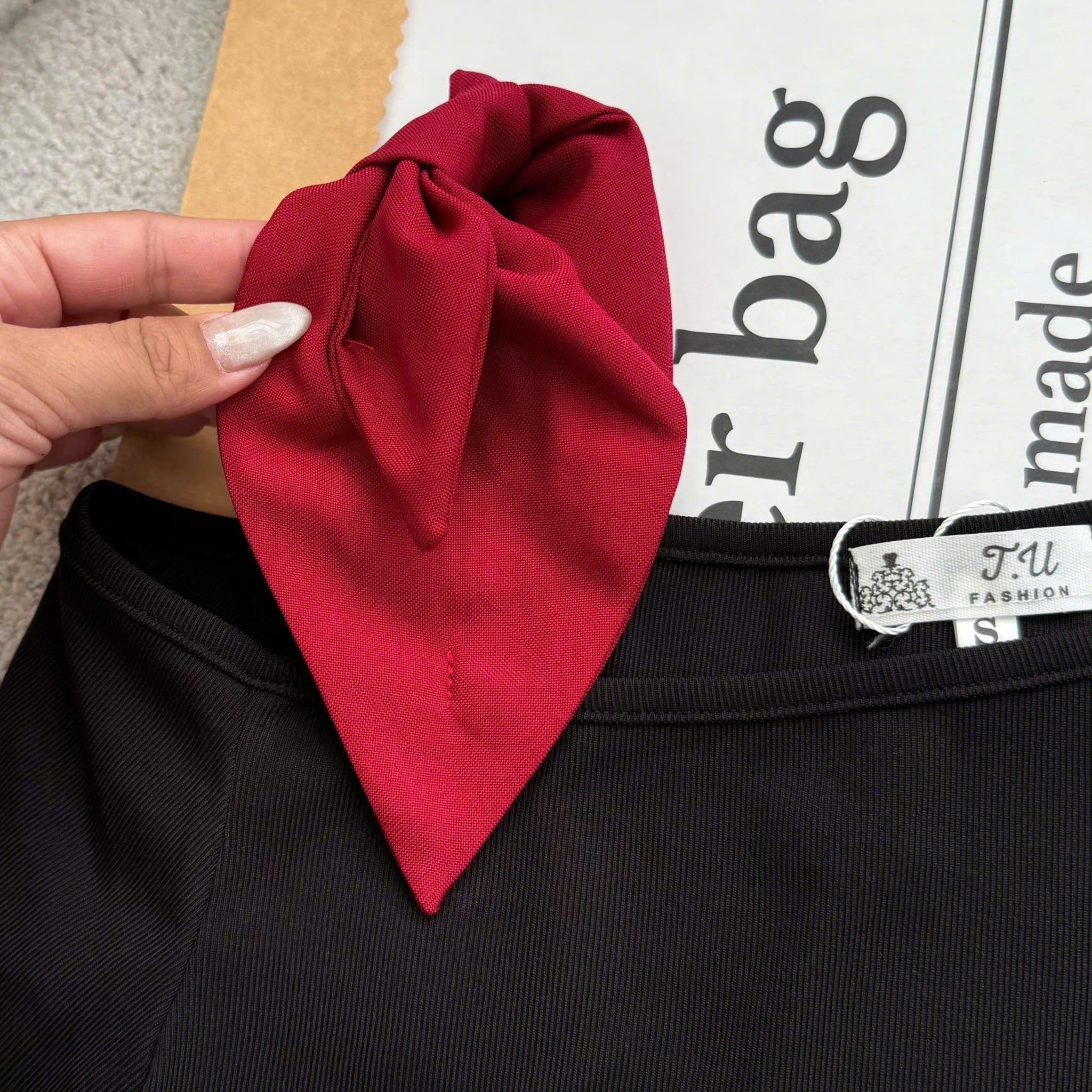 Áo Thiết Kế kiểu Cổ Lệch Nơ Vai Điệu Đà Công Sở TuTu Store Mã AS662