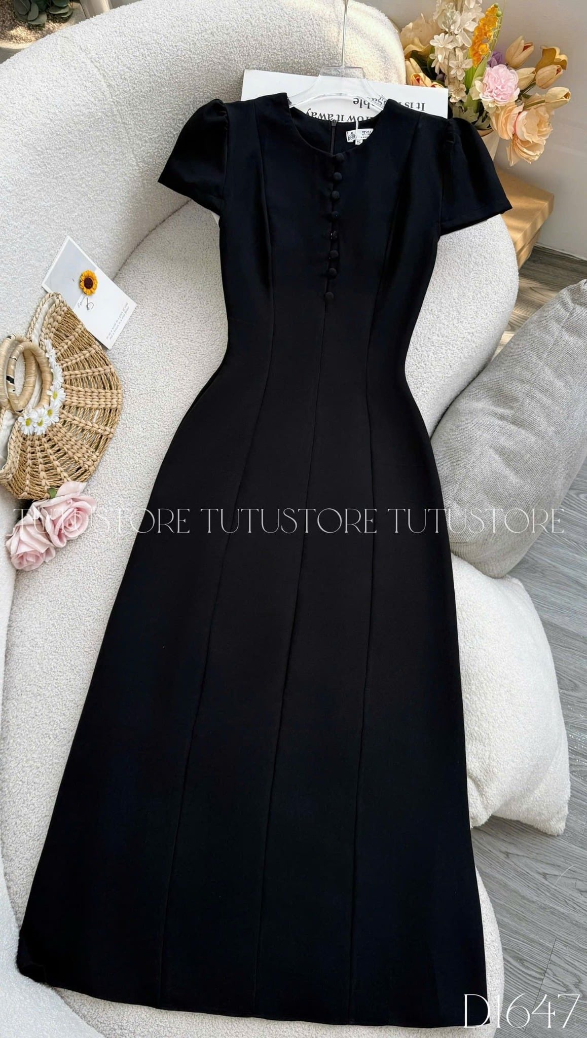 Đầm Thiết Kế Dáng Đuôi Cá Đơn Giản Thanh Lịch Đi Tiệc TuTu Store Mã D1647