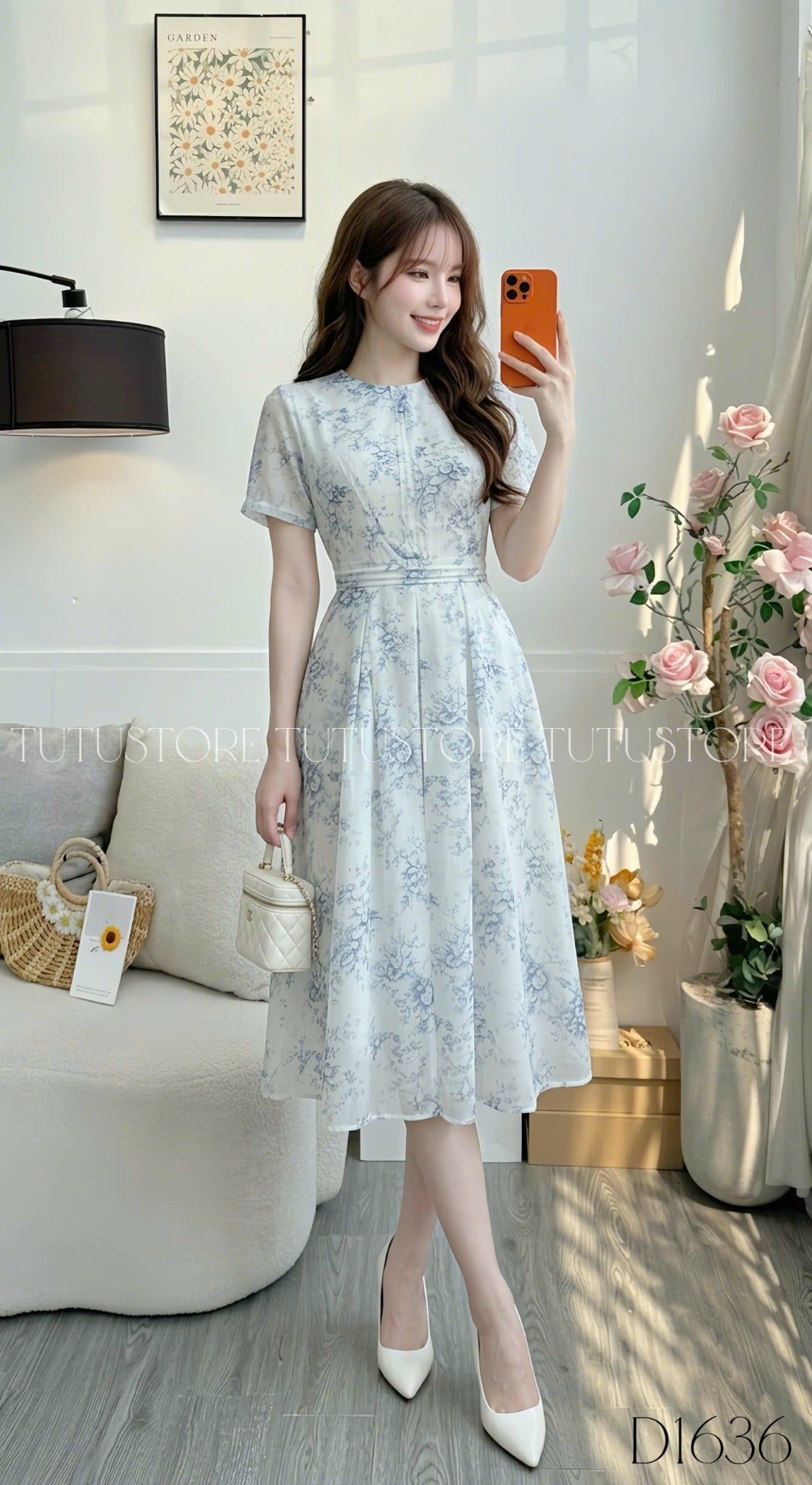 Đầm Thiết Kế Cổ Tròn Dáng Xòe Đi Chơi TuTu Store Mã D1636