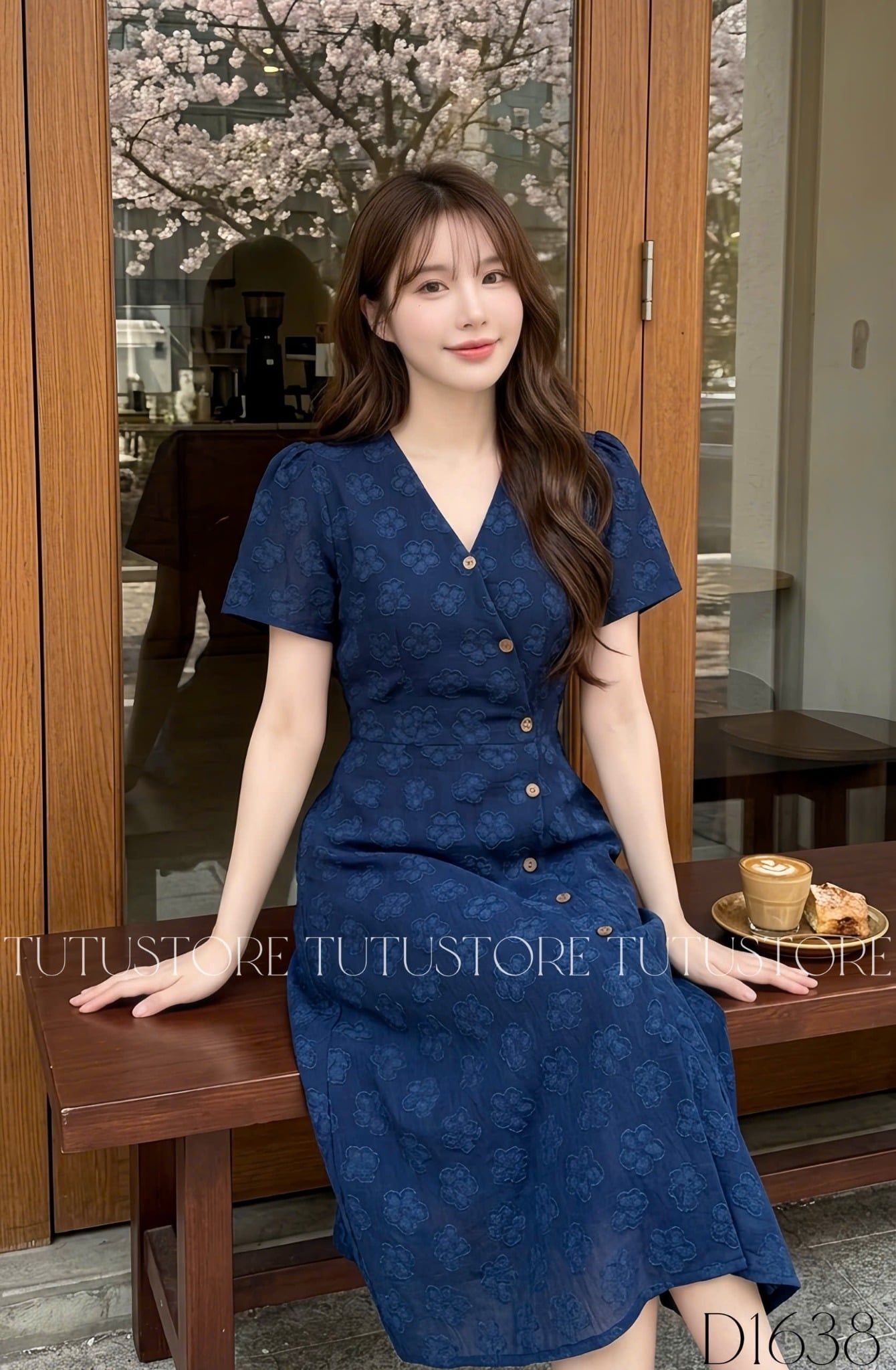 Đầm Thiết Kế Cổ Chữ V Dáng Chữ A Đi Chơi TuTu Store Mã D1638