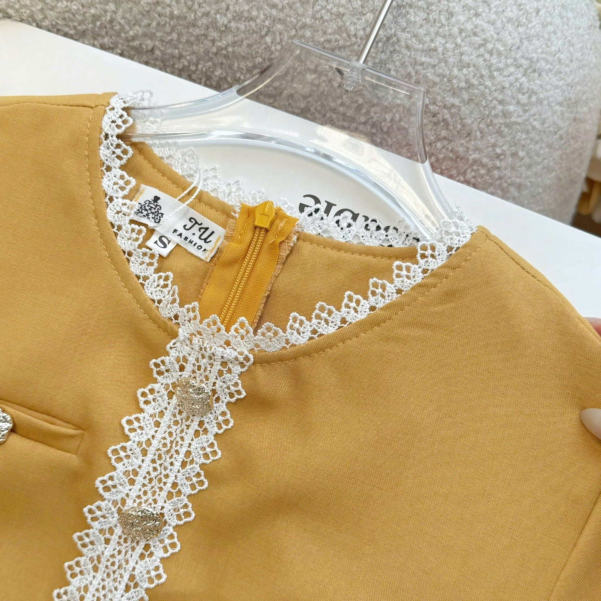 Đầm Thiết Kế Cổ Tròn Viền Ren Tiểu Thư Đi Tiệc TuTu Store Mã D1651