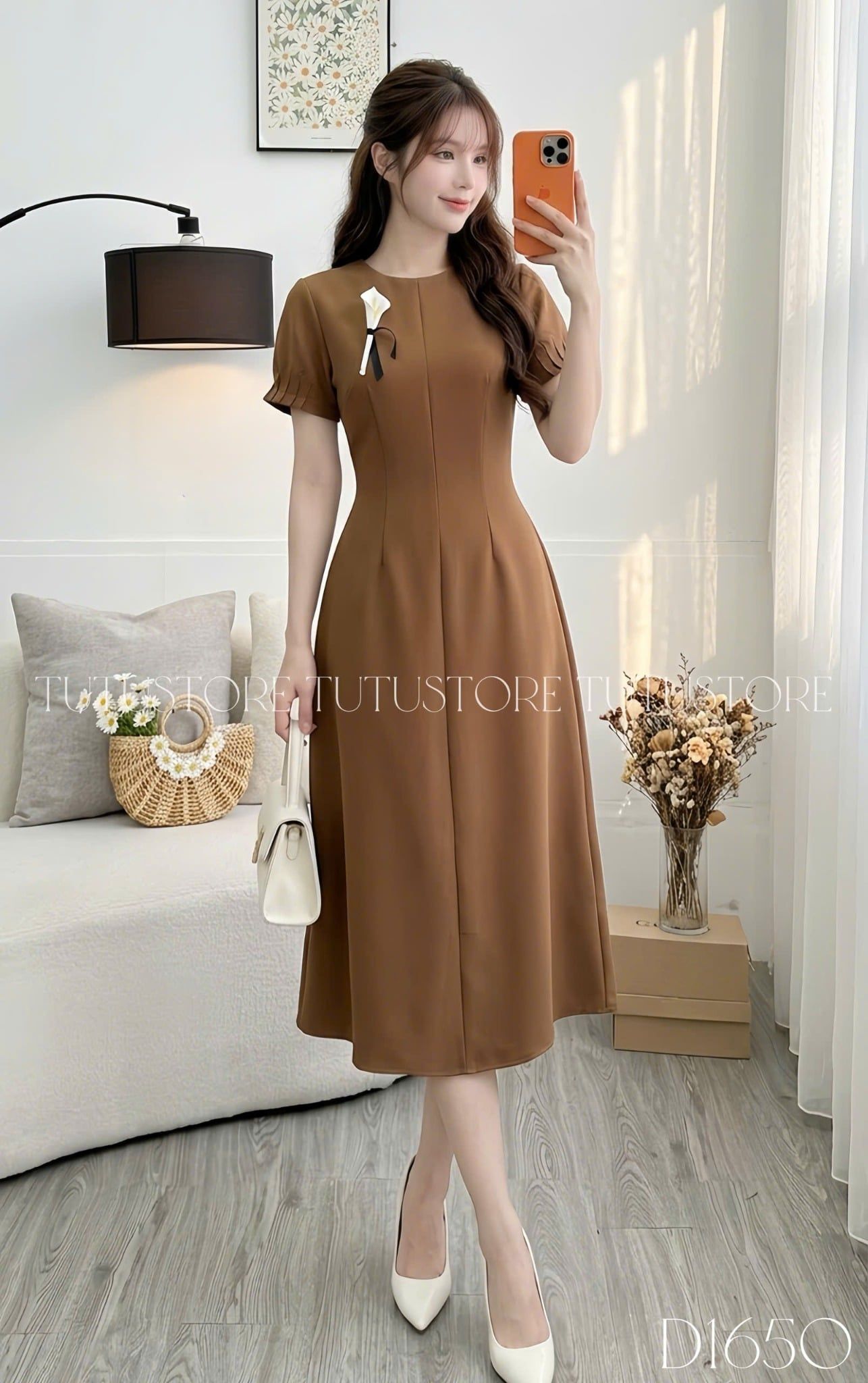 Đầm Thiết Kế Tay Bồng Dáng Ngắn Đi Tiệc TuTu Store Mã D1650