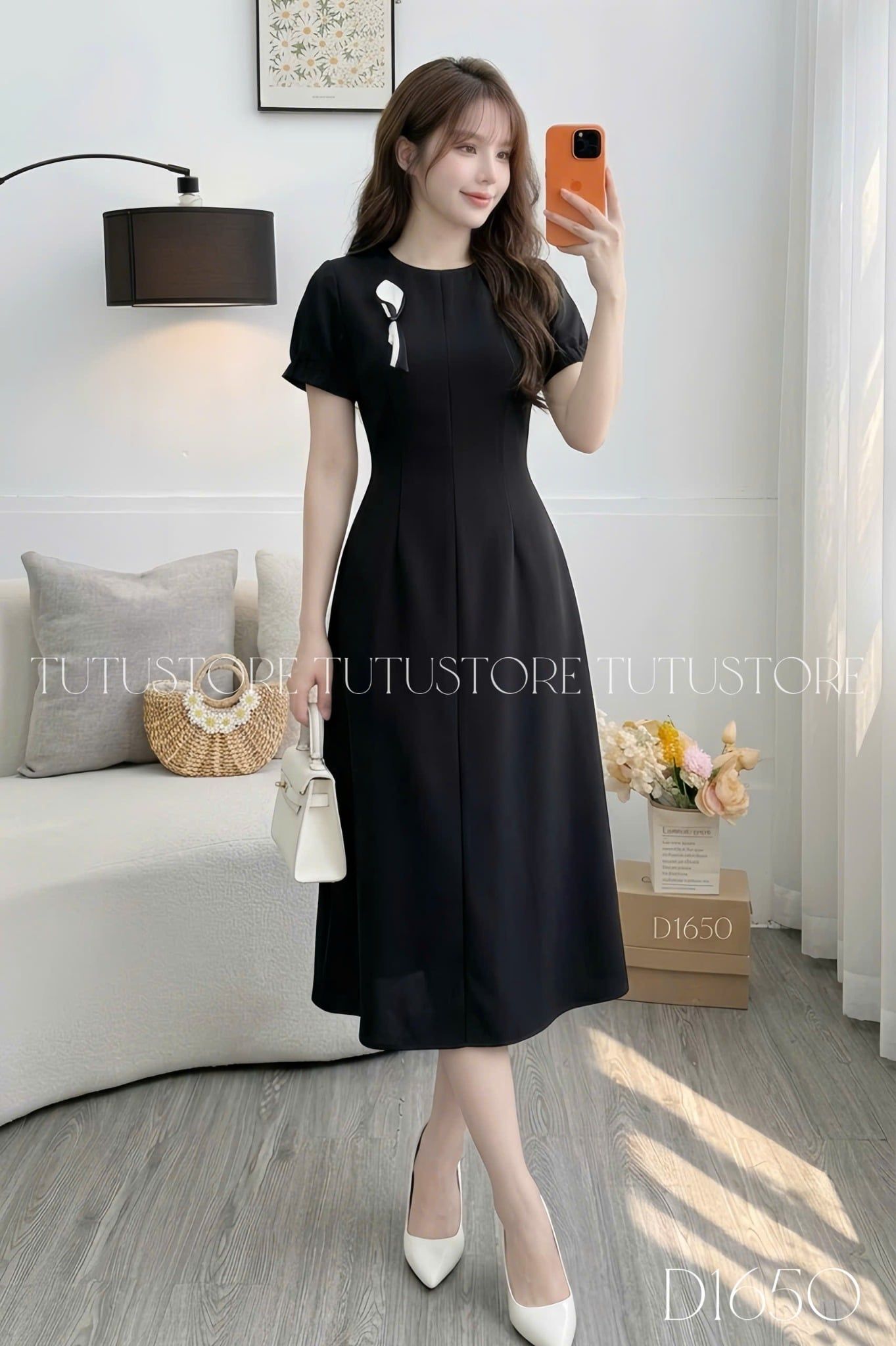Đầm Thiết Kế Tay Bồng Dáng Ngắn Đi Tiệc TuTu Store Mã D1650