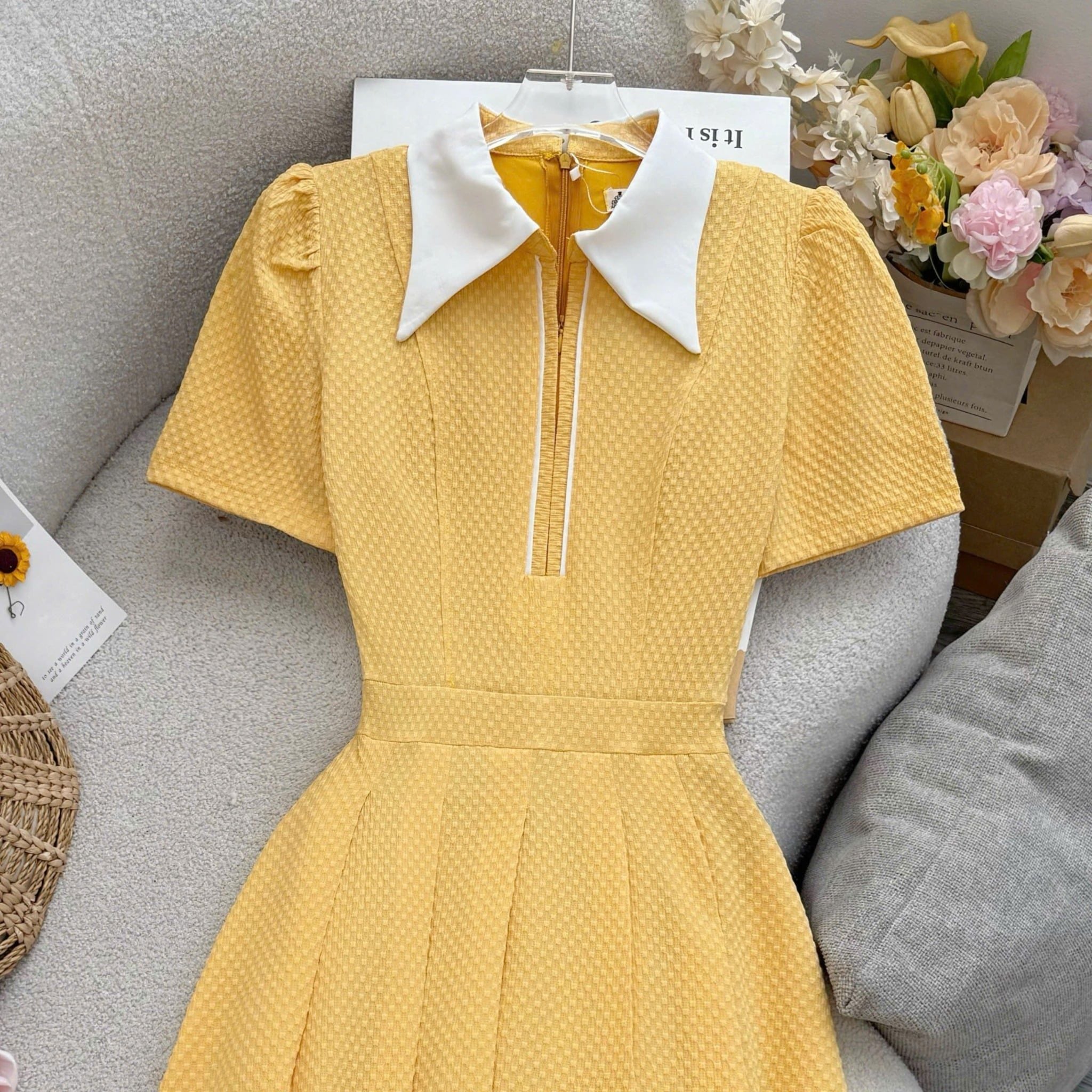 Đầm Thiết Kế Cổ Sơ Mi Dáng Xòe Đi Chơi TuTu Store Mã D1643