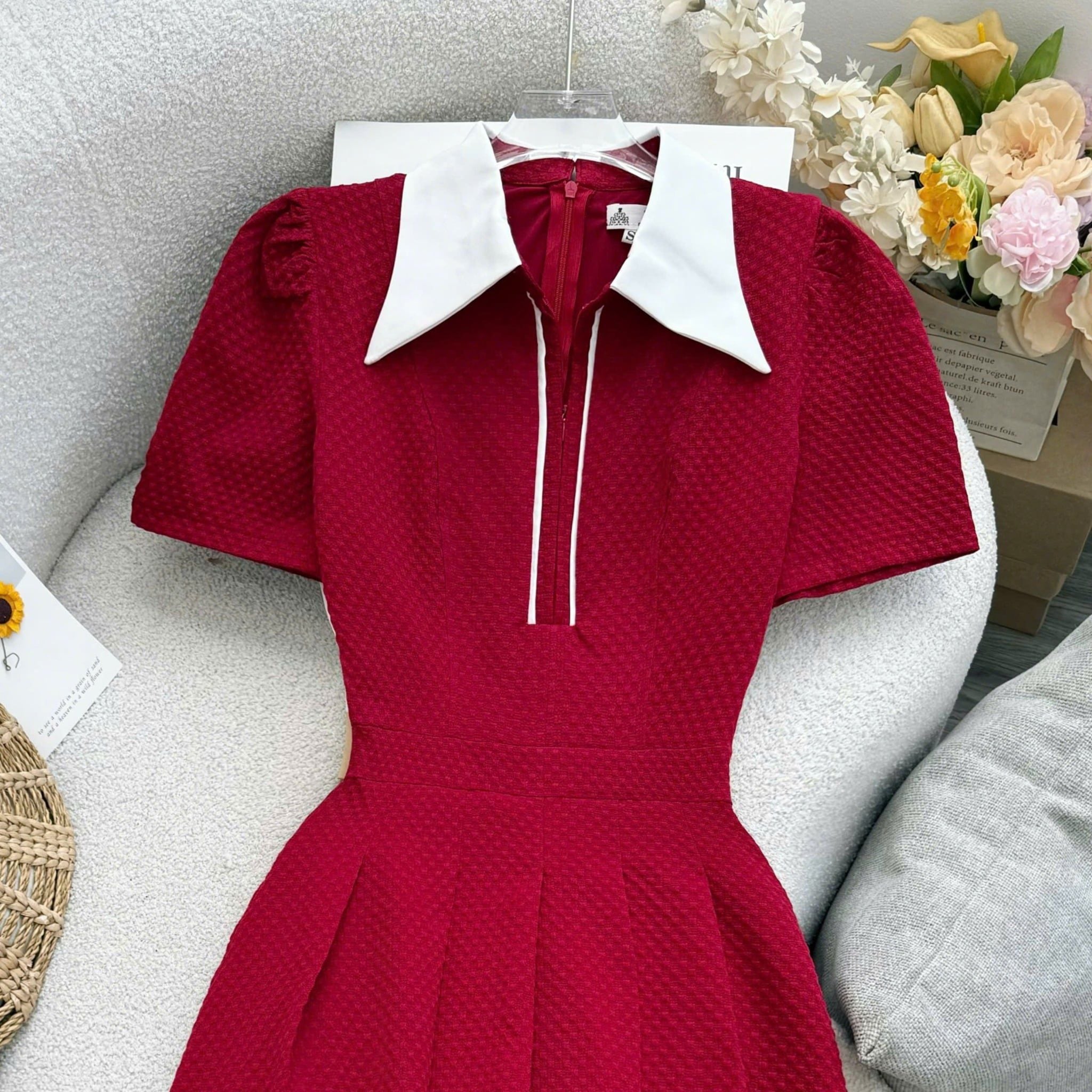 Đầm Thiết Kế Cổ Sơ Mi Dáng Xòe Đi Chơi TuTu Store Mã D1643