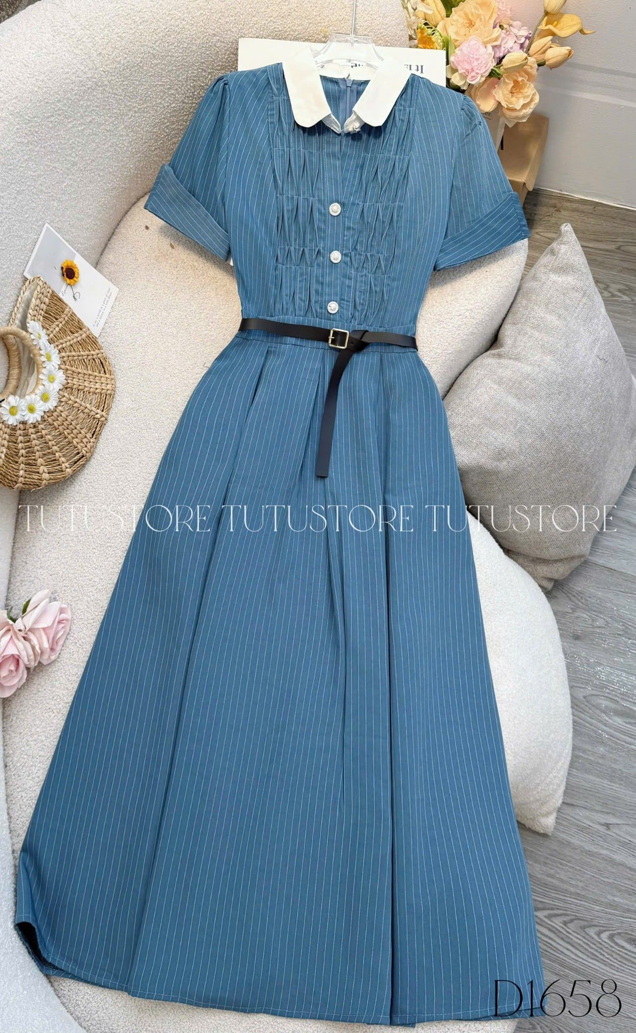 Đầm Thiết Kế Dáng Xòe Công Sở TuTu Store Mã D1658