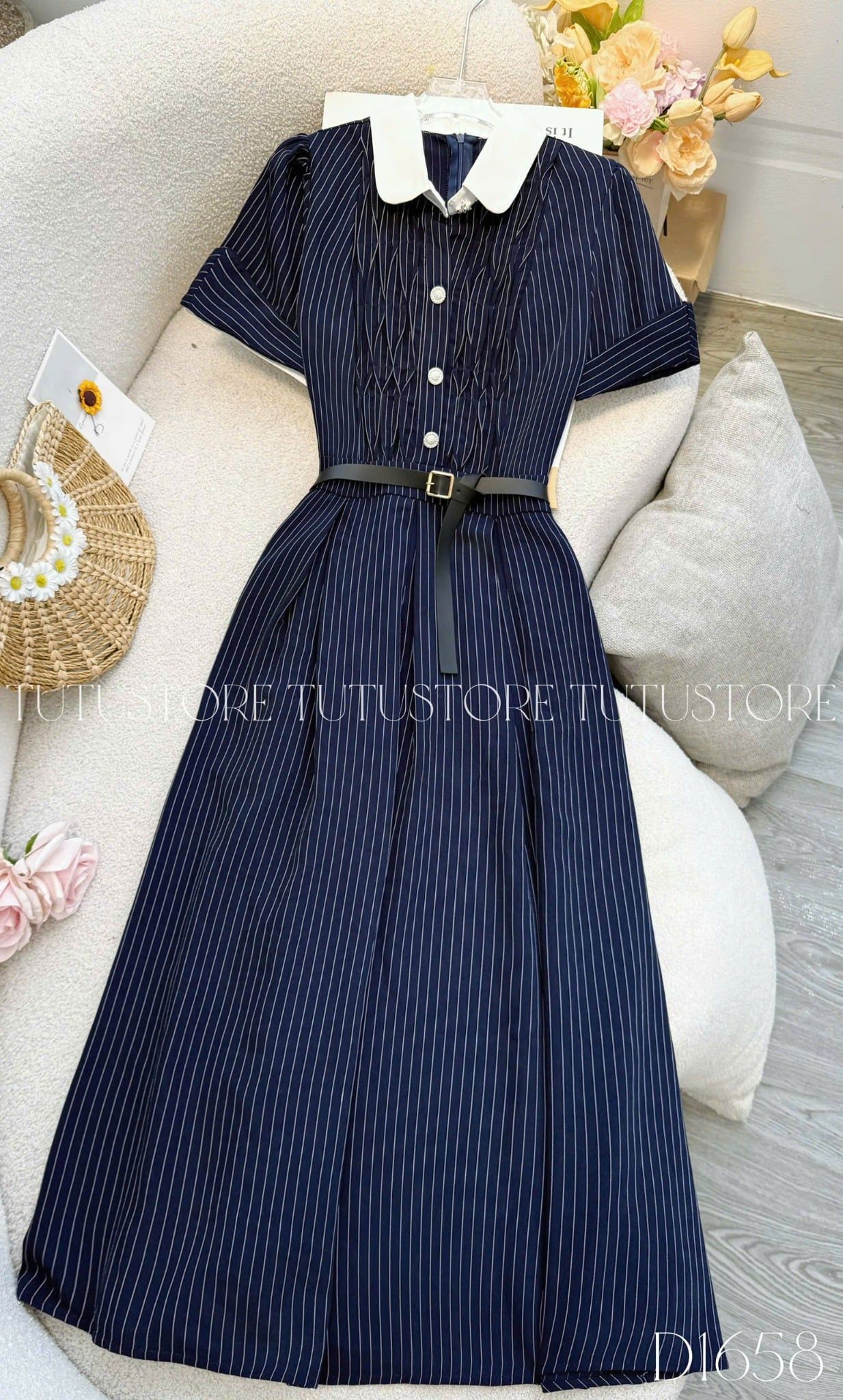 Đầm Thiết Kế Dáng Xòe Công Sở TuTu Store Mã D1658