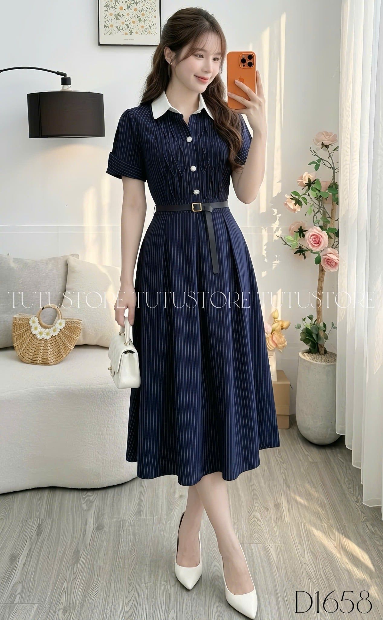Đầm Thiết Kế Dáng Xòe Công Sở TuTu Store Mã D1658