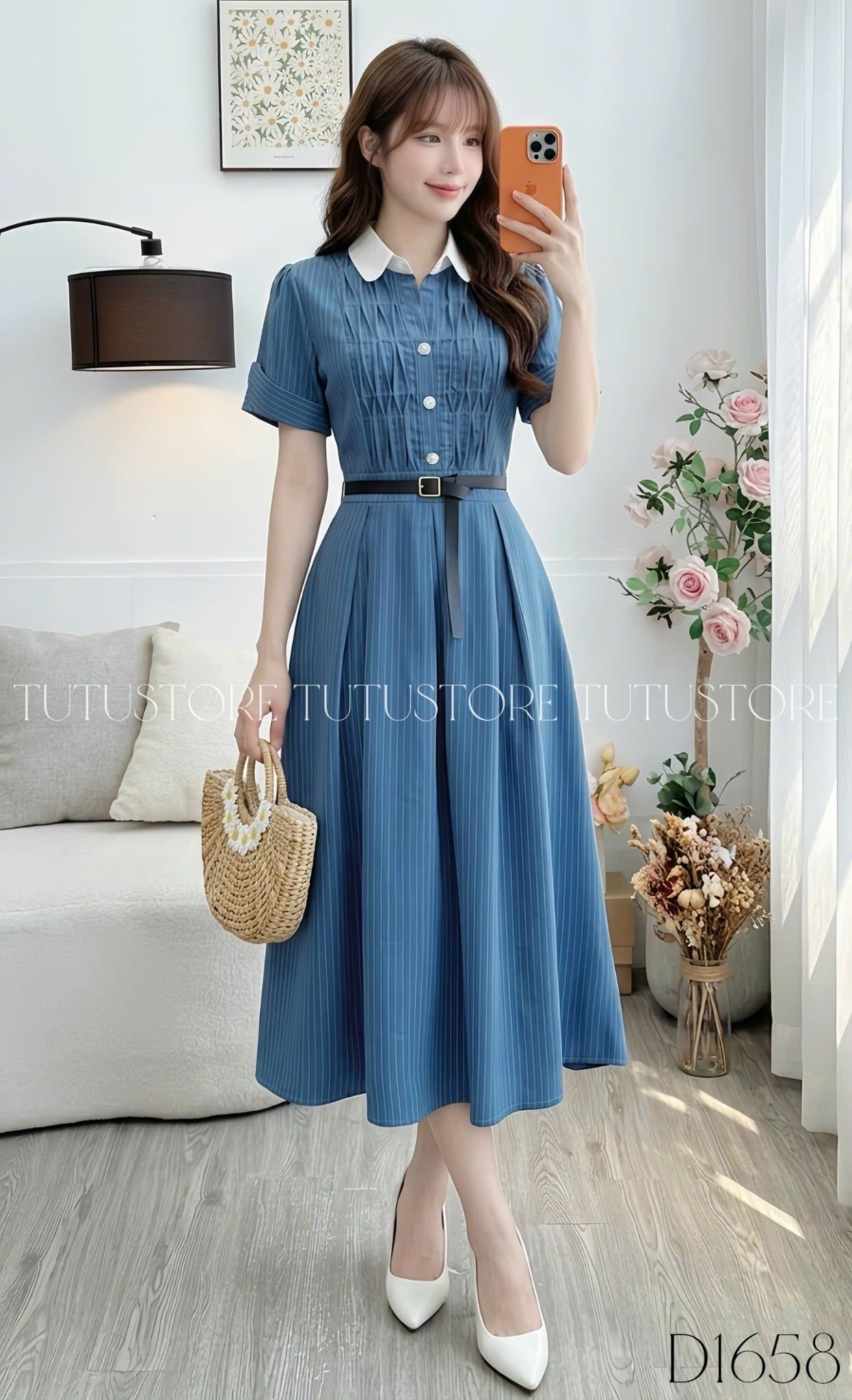 Đầm Thiết Kế Dáng Xòe Công Sở TuTu Store Mã D1658