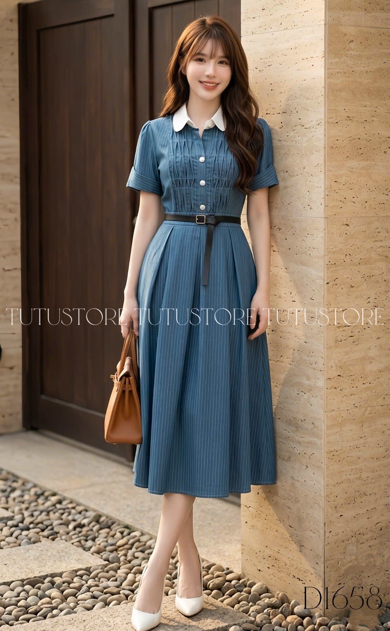 Đầm Thiết Kế Dáng Xòe Công Sở TuTu Store Mã D1658