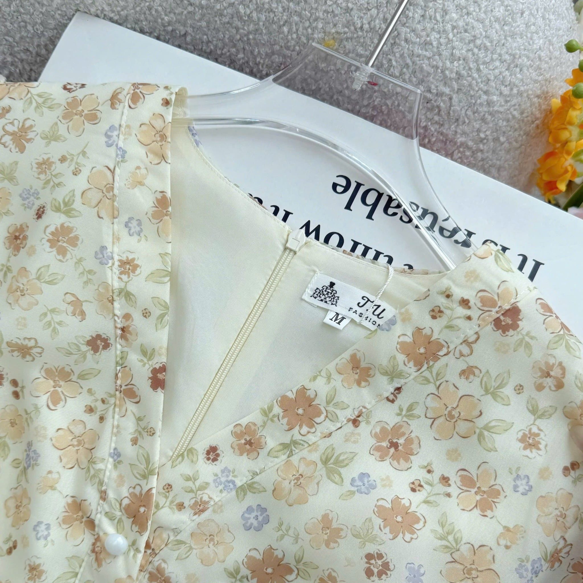 Đầm Thiết Kế Cổ V Dáng Dài Hoa Nhí Đi Chơi TuTu Store Mã D1667
