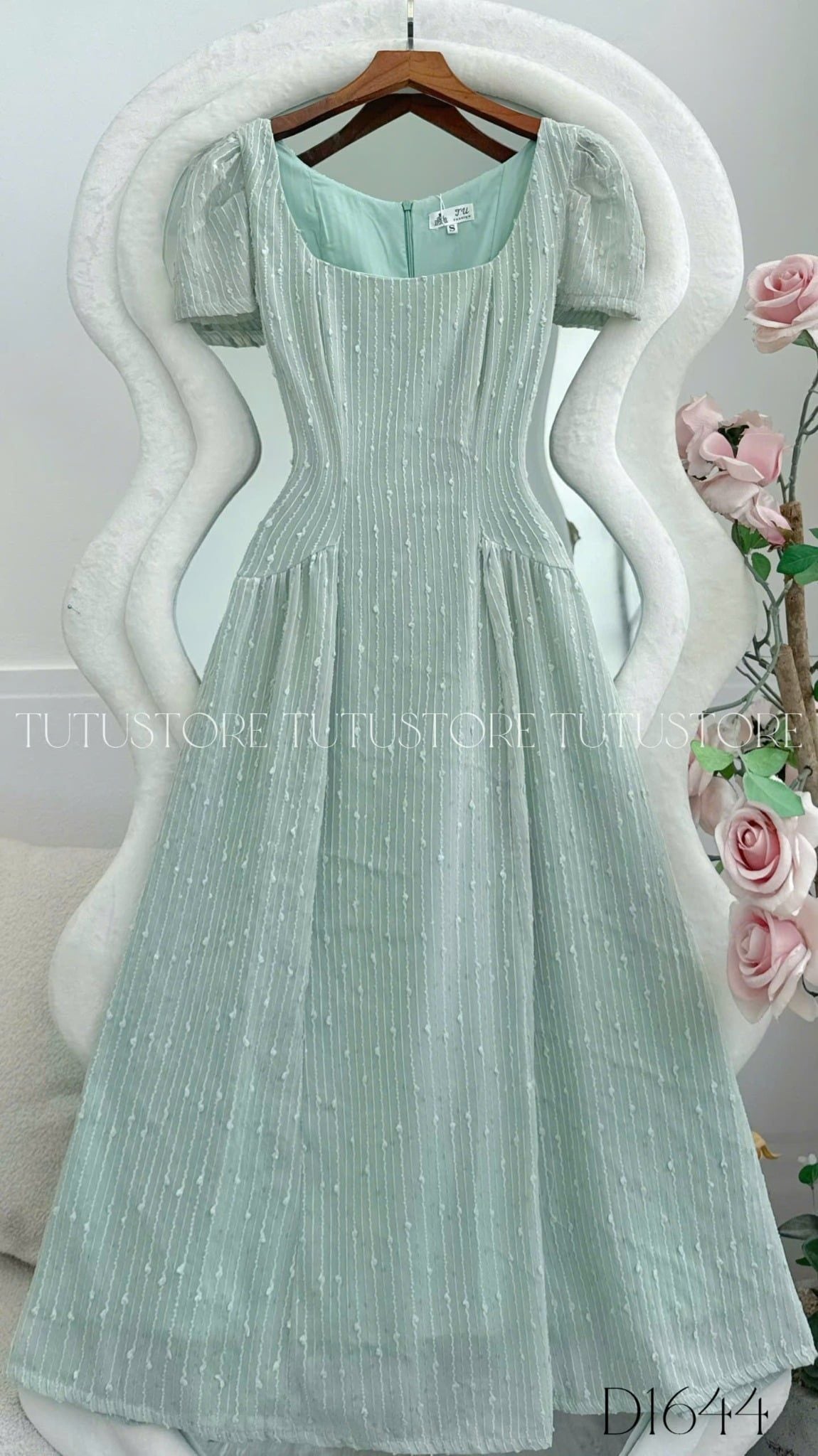 Đầm Thiết Kế Cổ Vuông Dáng Dài Đi Chơi TuTu Store Mã D1644