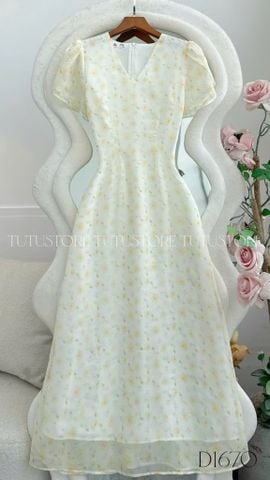 Đầm Thiết Kế Cổ V Dáng Dài Hoa Nhí Đi Chơi TuTu Store Mã D1670