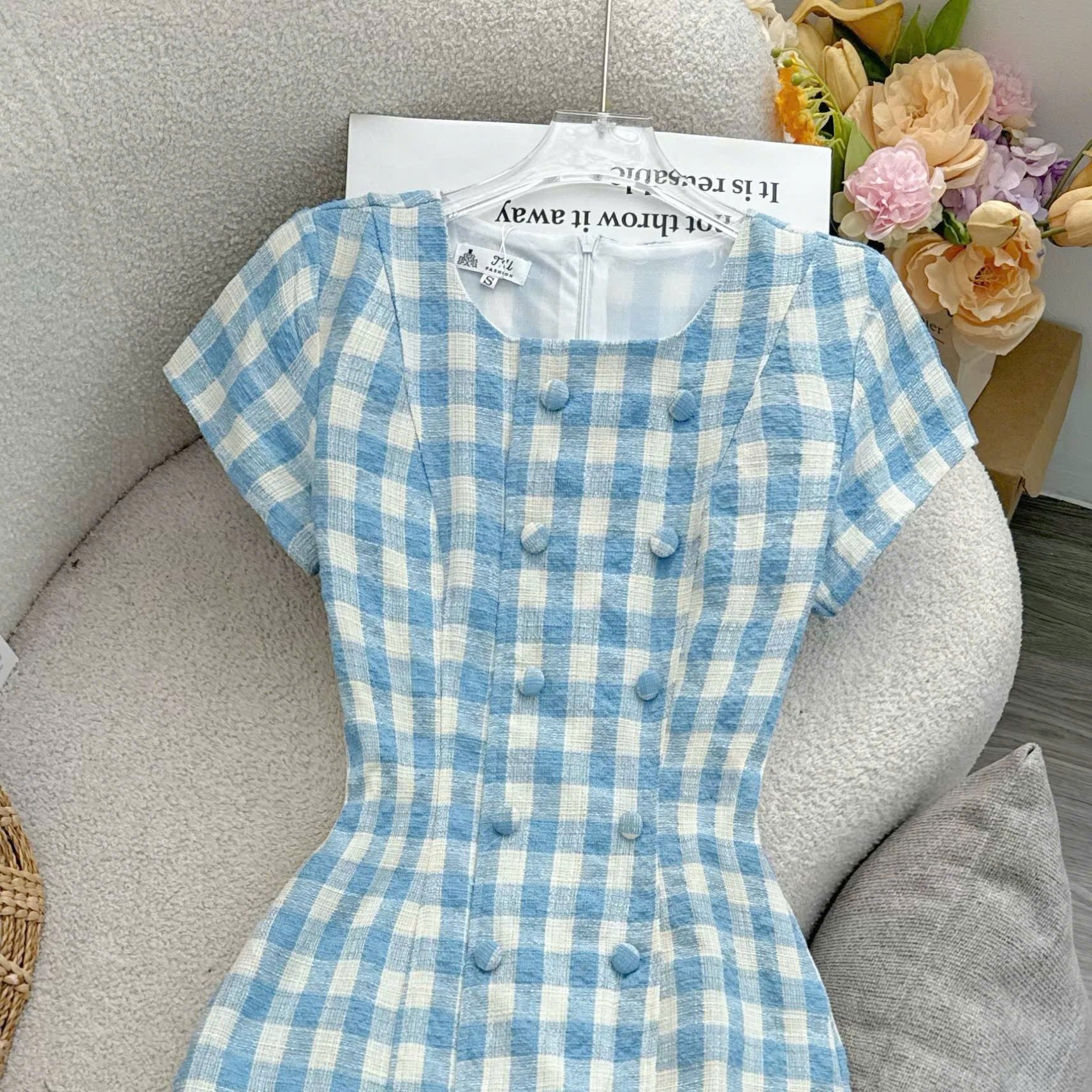 Đầm Thiết Kế Cổ Tròn Dáng A Đi Chơi TuTu Store Mã D1672