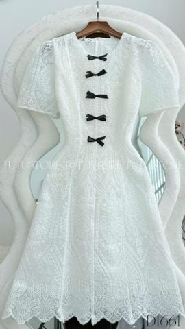 Đầm Thiết Kế Cổ Tròn Đính Nơ Thanh Lịch Đi Tiệc TuTu Store Mã D1661