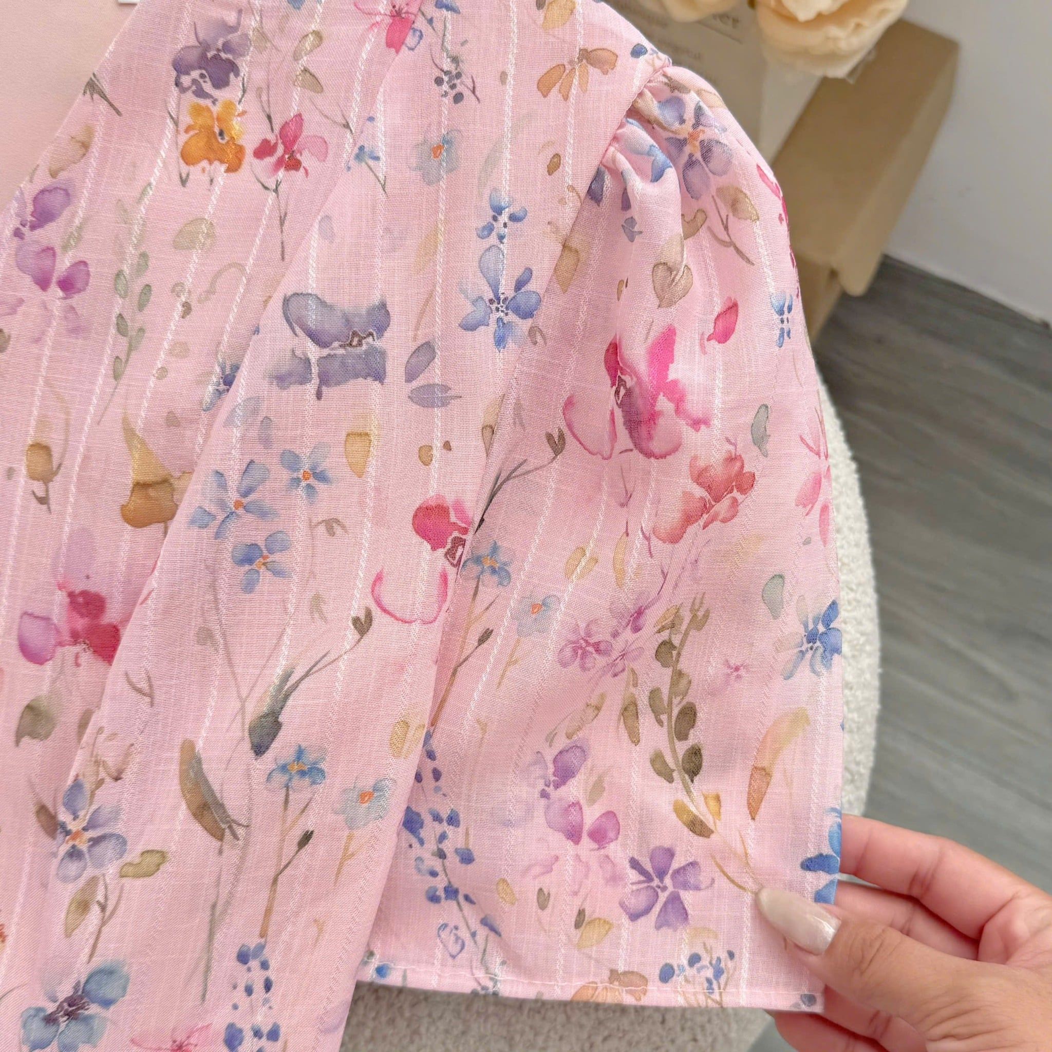 Đầm Thiết Kế Cổ V Dáng Xòe Hoa Nhí Đi Chơi TuTu Store Mã D1678