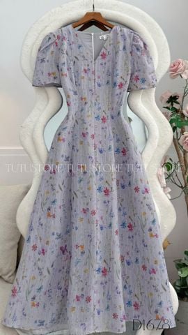 Đầm Thiết Kế Cổ V Dáng Xòe Hoa Nhí Đi Chơi TuTu Store Mã D1678